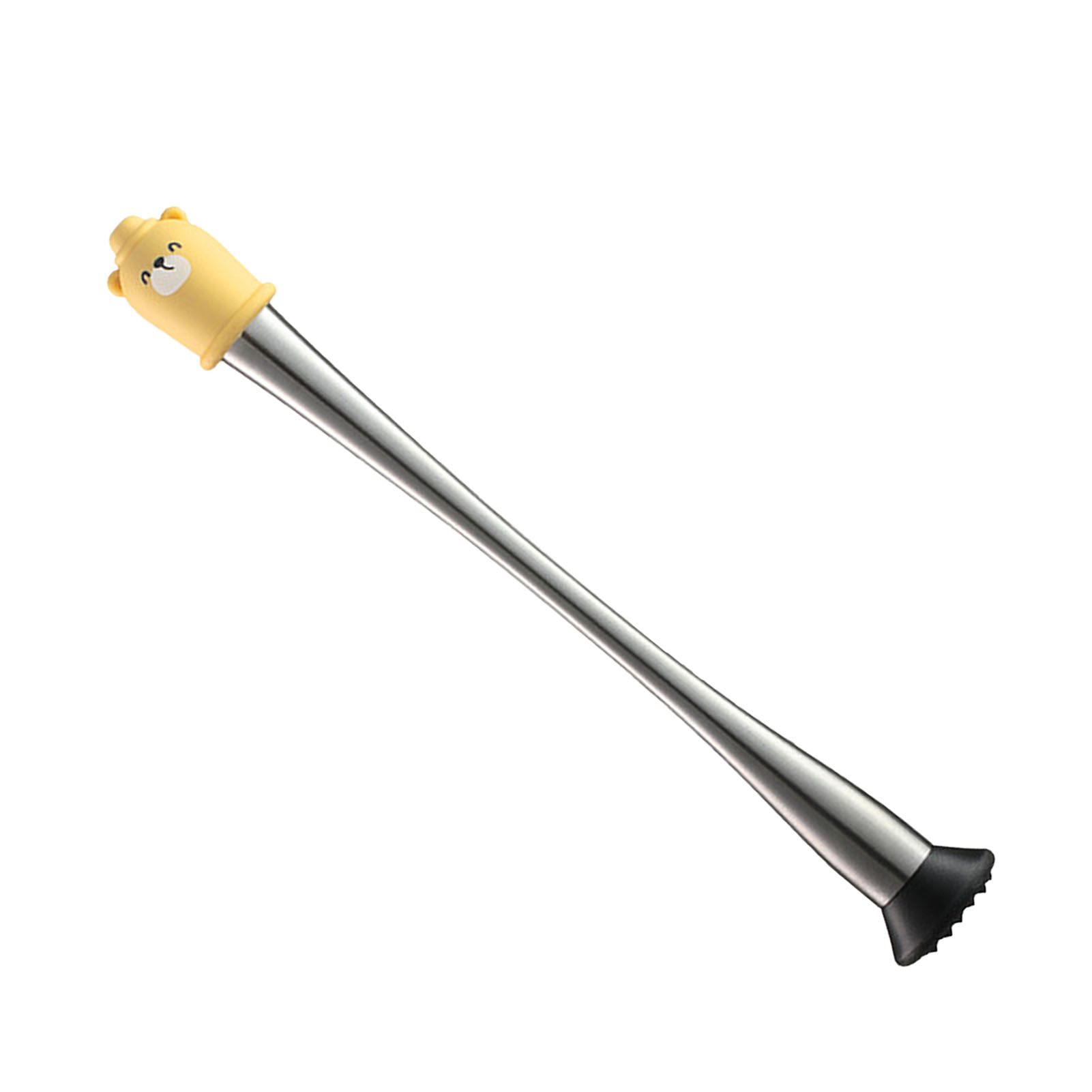 Professioneller Cocktailstößel Aus Edelstahl Mit Ergonomischem Griff, Gelb, 30 Cm, Robustes Barwerkzeug Zum Zerkleinern Von Früchten Und Gewürzen, Einfach Zu Bedienen