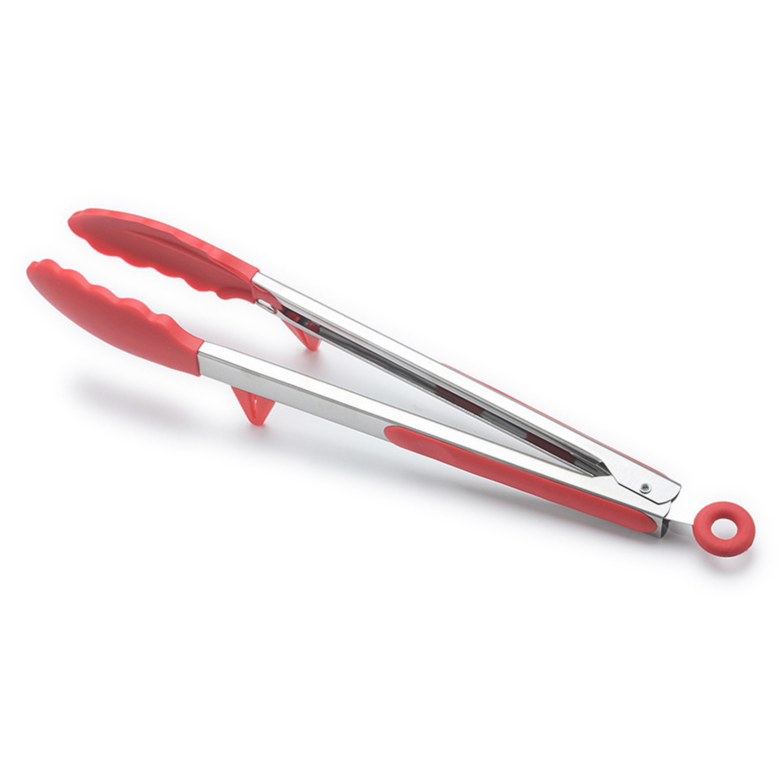 23 Cm Lange Rote Silikon-grillzange Mit Rutschfester Oberfläche, Inklusive Wandhalterung, Hitzebeständig, Geruchlos, Ideal Zum Grillen Und Kochen, Ergonomischer, Rutschfester Griff.