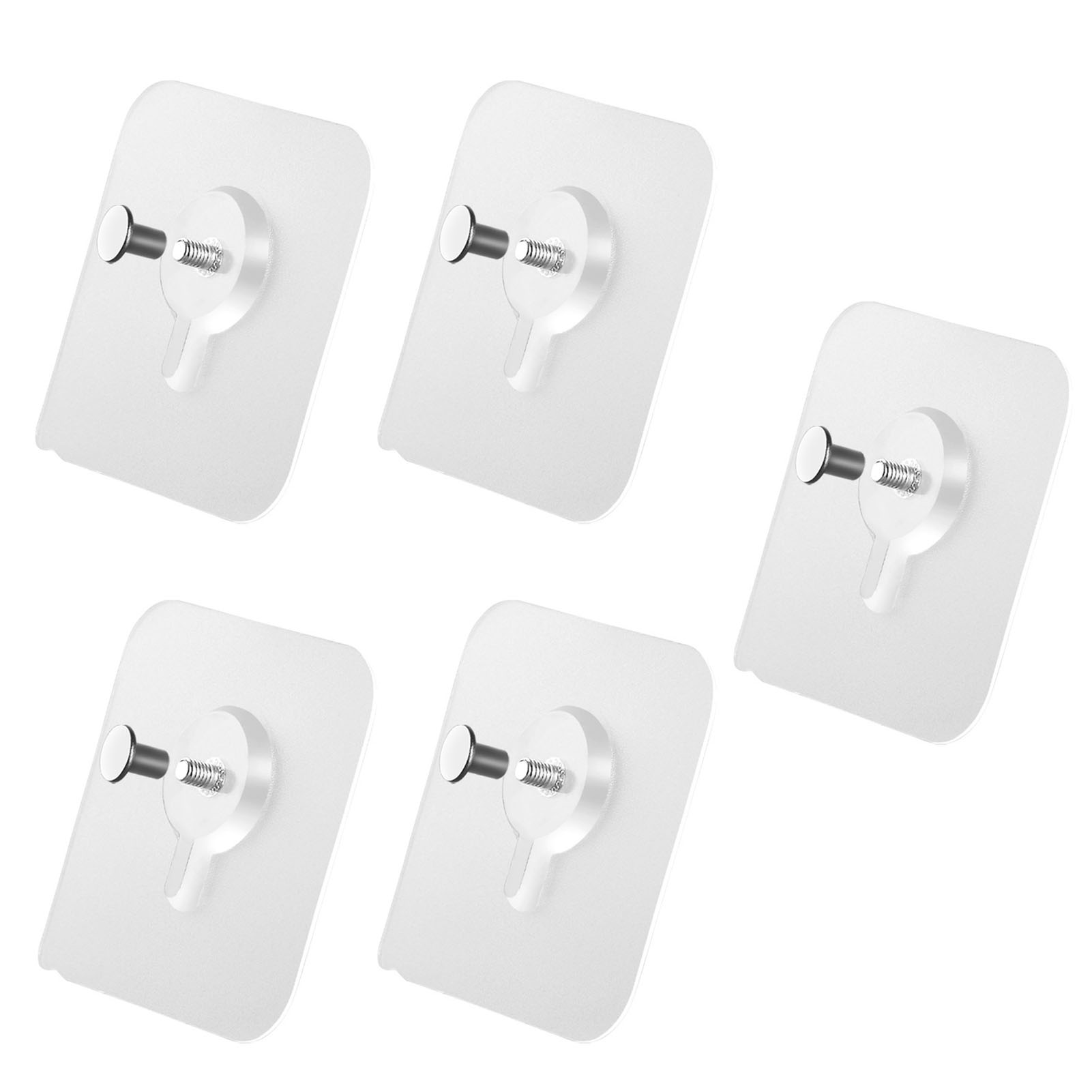 Set Mit 5 Selbstklebenden Schraubhaken, 8 Mm, Wandmontage Ohne Bohren, Starker Klebstoff, Keine Nägel Oder Schrauben Erforderlich, Zum Aufhängen Von Bildern Und Dekorationen