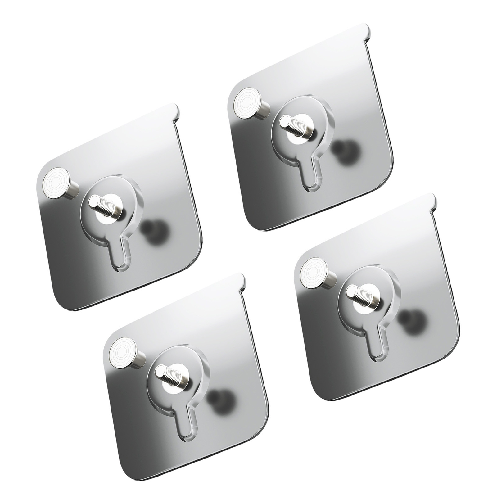Set Mit 4 Selbstklebenden Wandhaken, Handtuchhalter Und Kleiderstange Für Badezimmer Und Schlafzimmer
