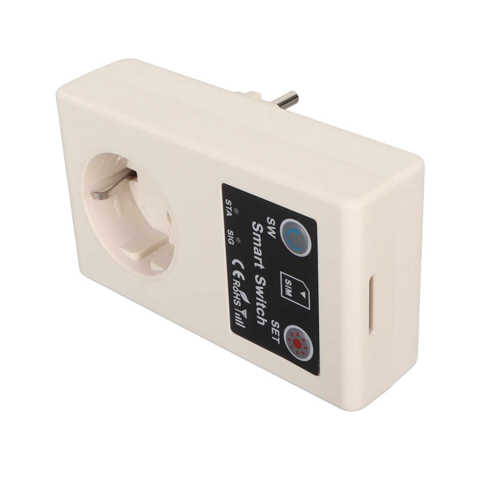 Intelligenter 16-a-stecker, Fernsteuerung Per App, Abs-stecker Für Pumpen, Router Und Haushaltsgeräte, Eu-stecker 110–250 V