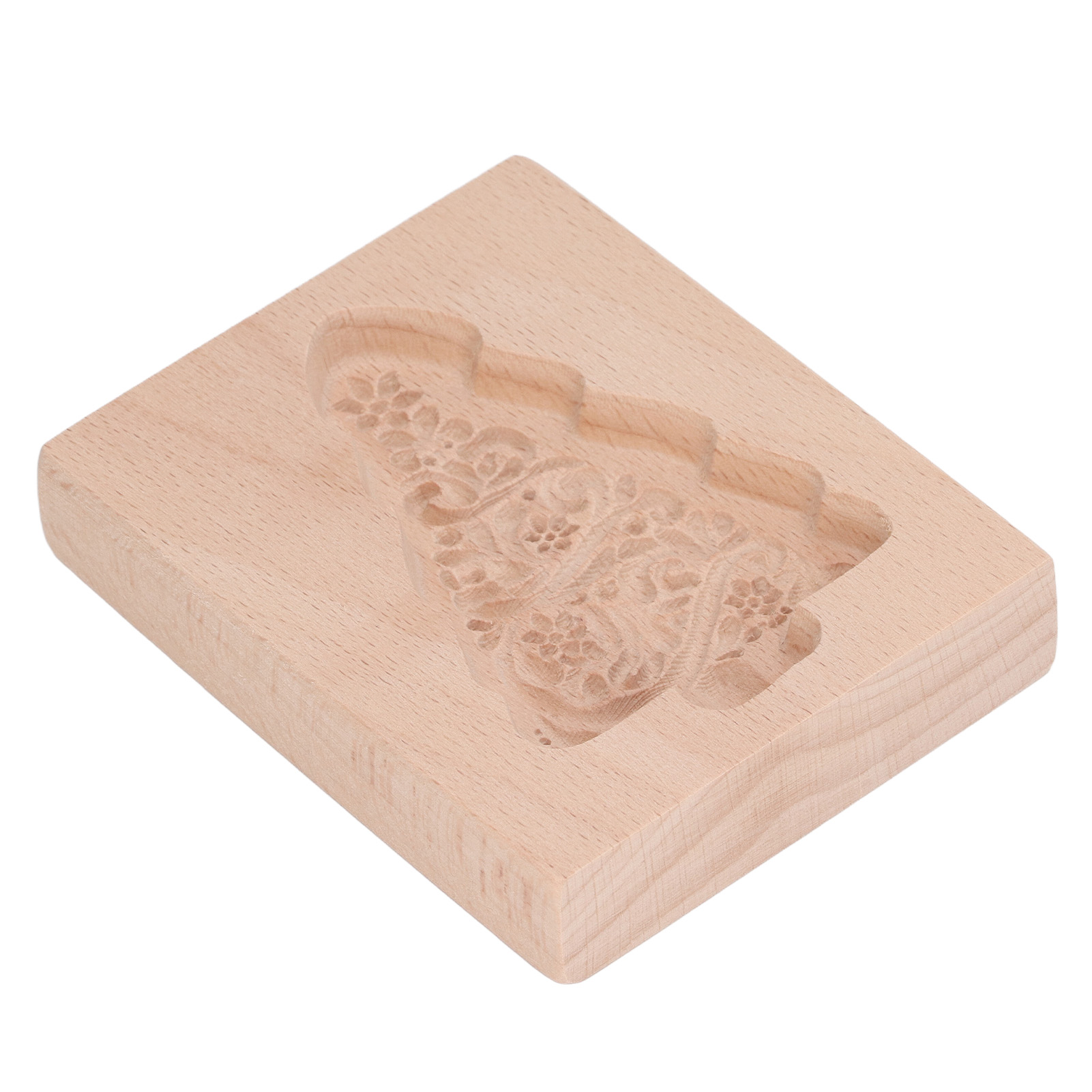 Ausstechform Aus Holz Für Weihnachtsplätzchen, Stempelform In Form Eines Weihnachtsbaums, Lebkuchenpresse, Backwerkzeug