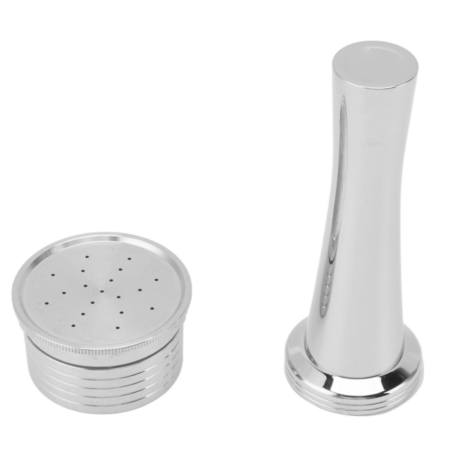 Set Mit 6 Wiederverwendbaren Edelstahl-kaffeekapseln, Kompatibel Mit Espressomaschinen, Inklusive Löffel, Bürste Und Tamper, Umweltfreundlich Und Nachfüllbar