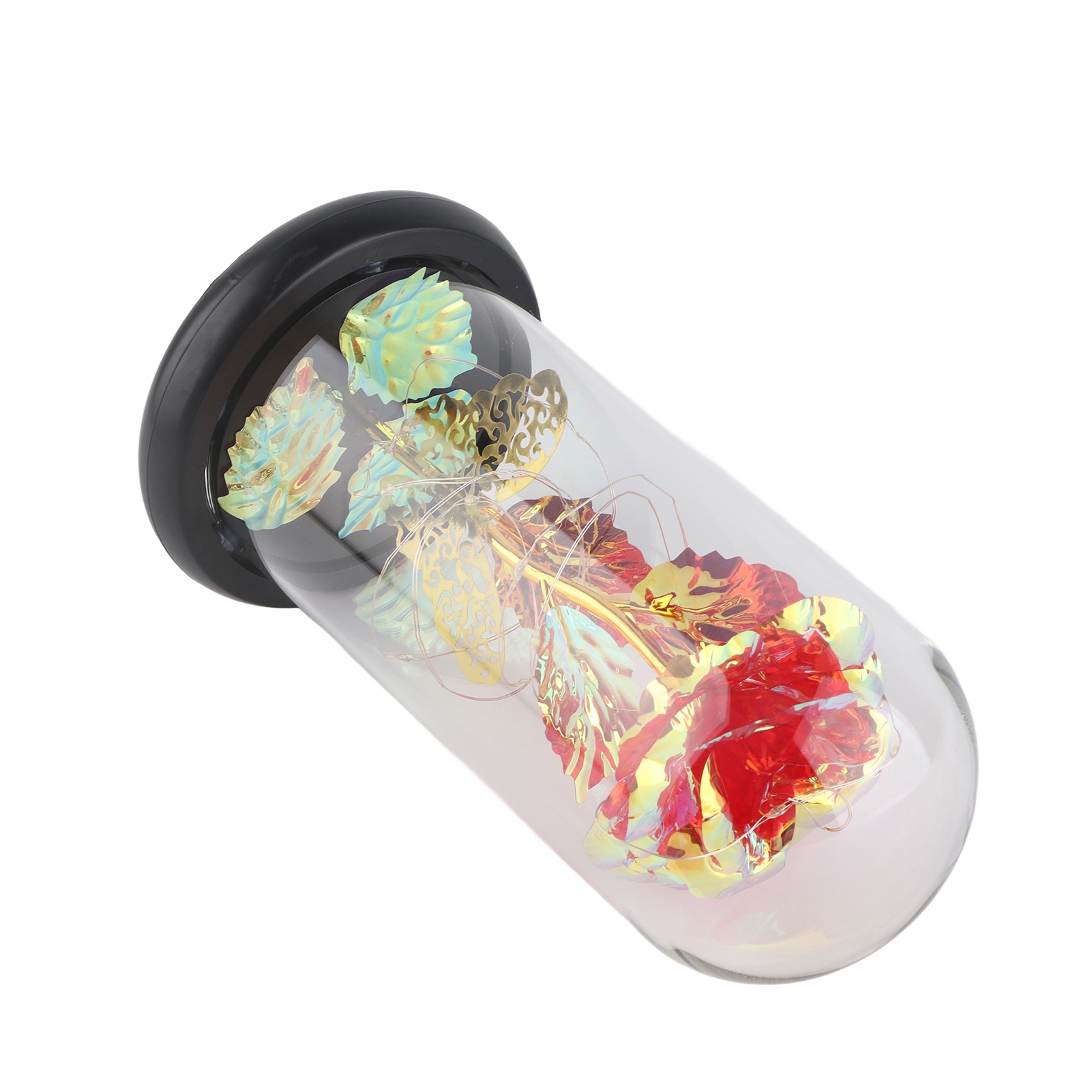 Dekorative Romantische Blumenleuchte Mit Glasabdeckung, Klare Led-lampe In Rosa Für Schlafzimmer, Hochzeiten Und Partys