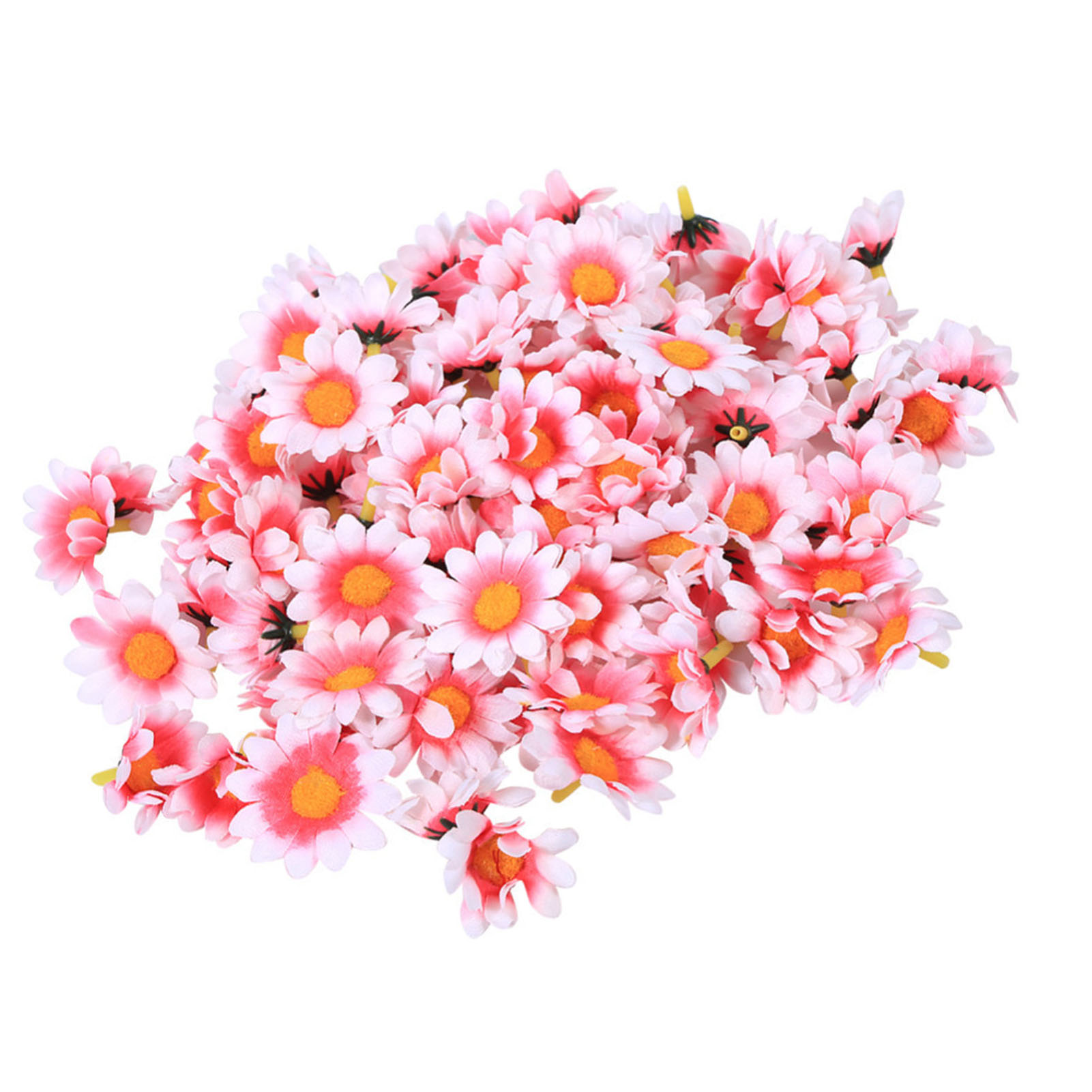 100 Künstliche Miniatur-seidengänseblümchen, Kreative Diy-dekorationen Für Büro Und Hochzeit, Rosa Und Weiß