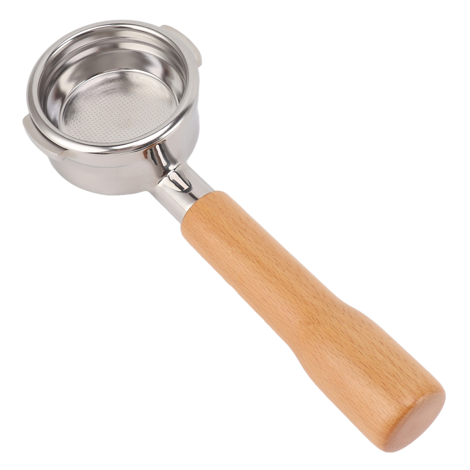 58 Mm Kaffeefilterhalter Aus Edelstahl, Abnehmbar Und Hitzebeständig, Mit Boden, Hohe Kompatibilität, Leicht Zu Reinigen, 2 Halterungen Für Breville 9 C1, Farbe: Buche