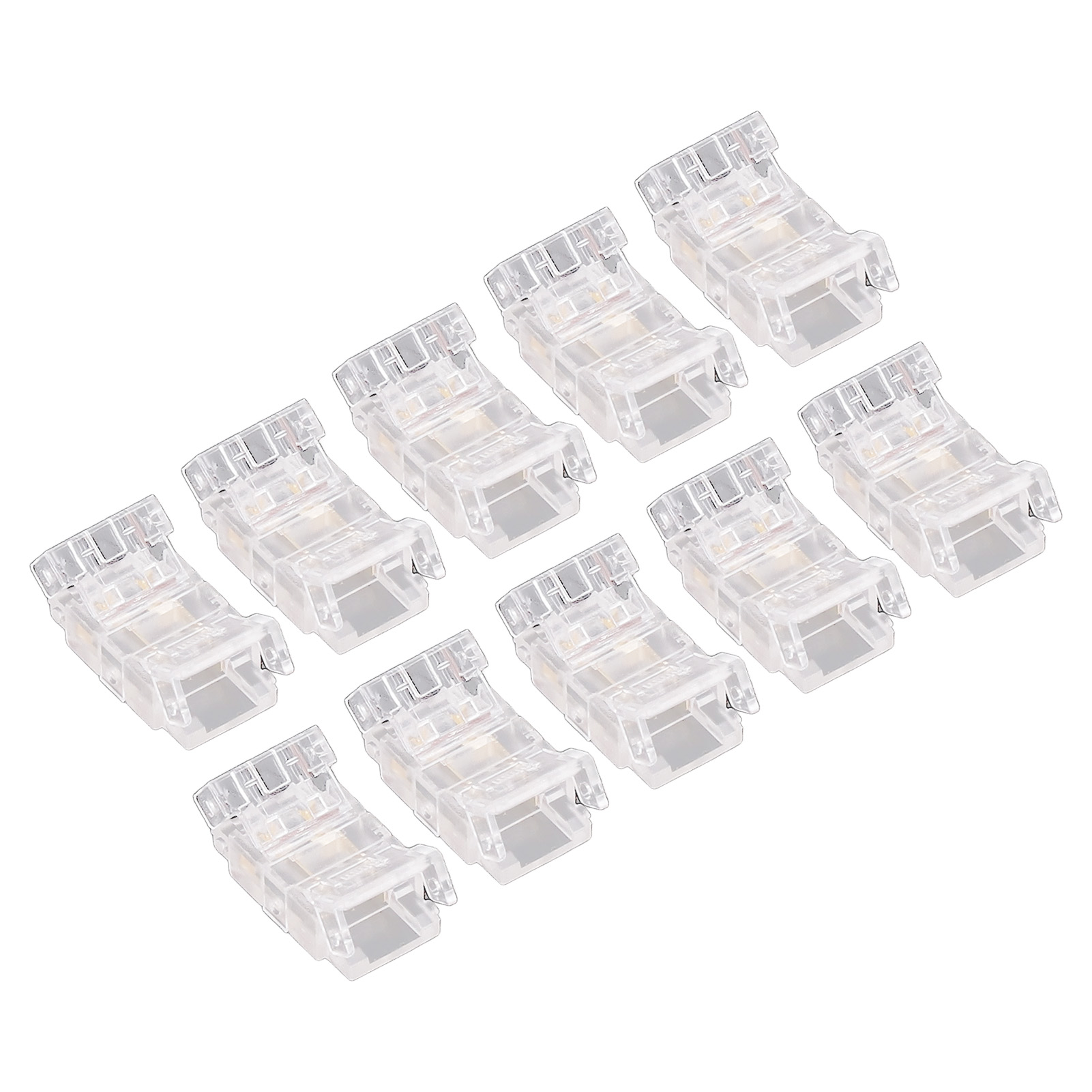 2-poliger, Transparenter 8-mm-cob-led-stecker, 10er-pack, Lötfrei Für Led-streifen, Für Zuhause, Büro Und Schule