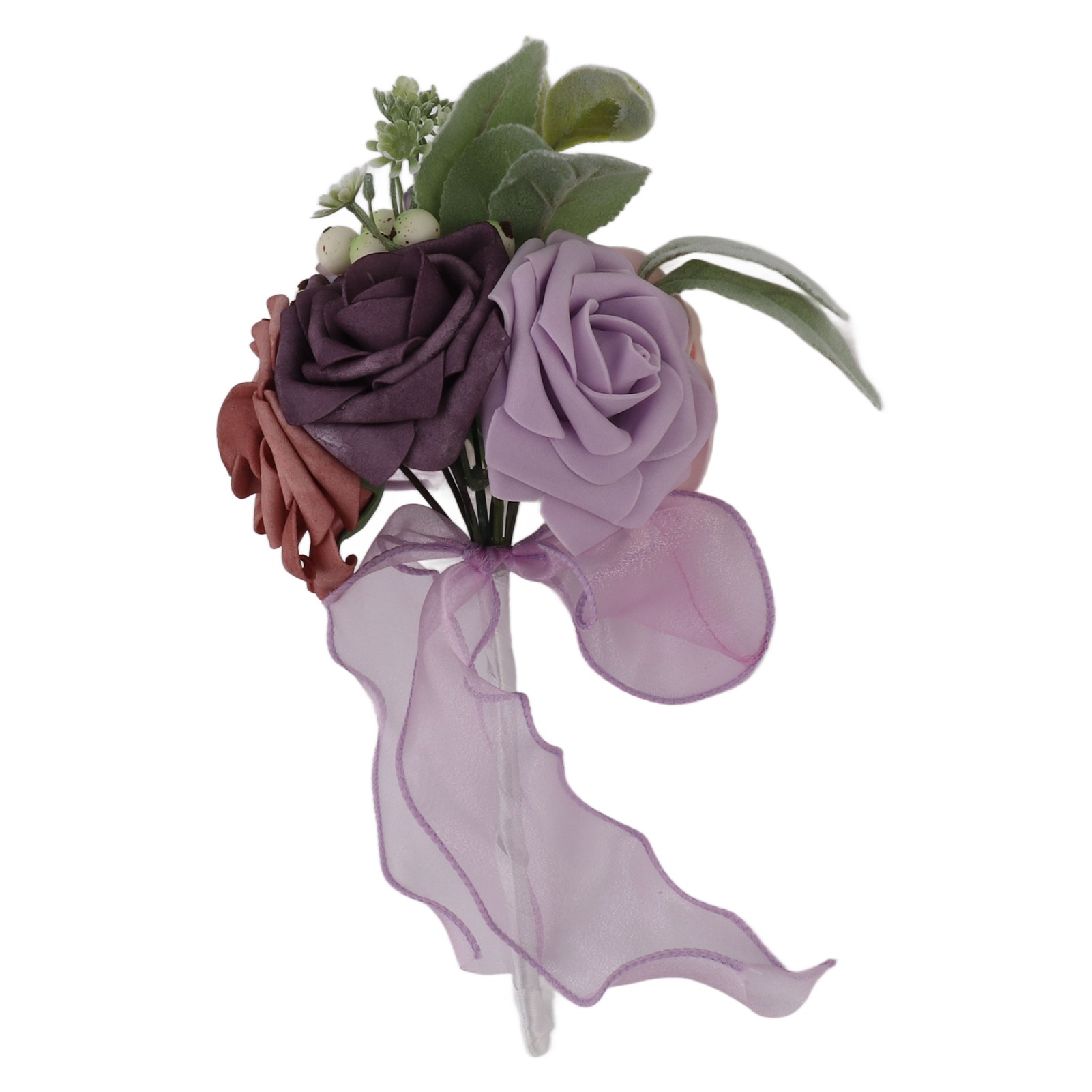 Romantischer Rosa Brautstrauß, Künstliche Seidenblumen, Lila Brautjungfernstrauß, Partydekoration Für Zuhause, Elegante Künstliche Blumen
