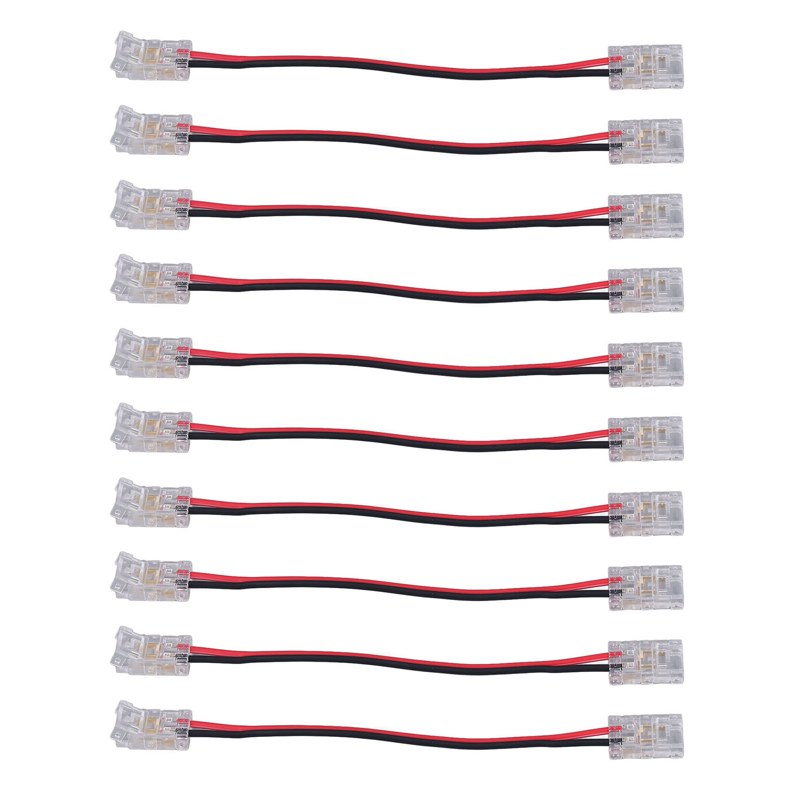 10-teiliger Doppelstecker Für 8-mm-cob-led-streifen Mit 2 Pins, Professionell Für Zuhause, Büro Oder Schule