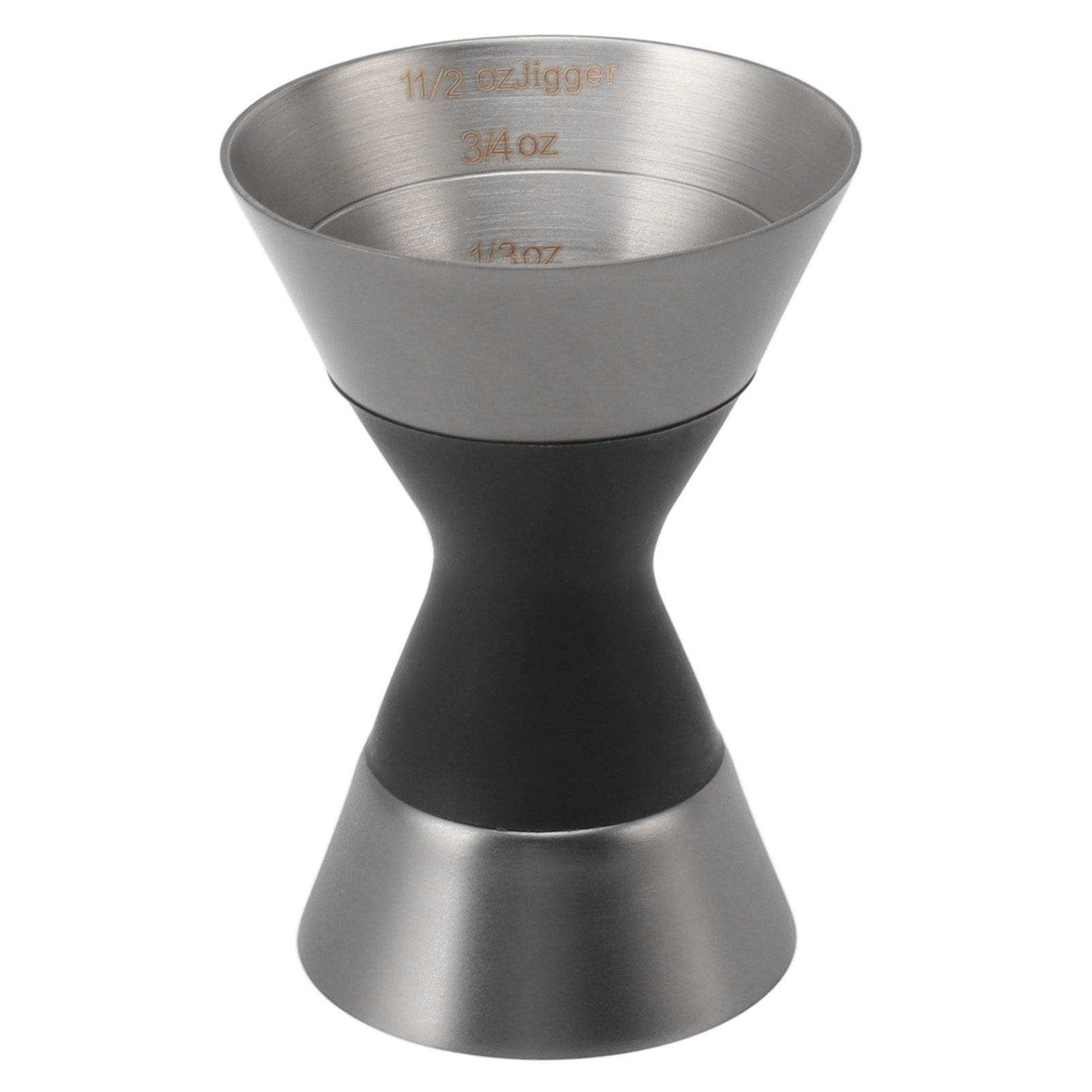 Doppelseitiger Cocktail-jigger Aus Edelstahl Mit Skala Für Die Hausbar, Schwarz