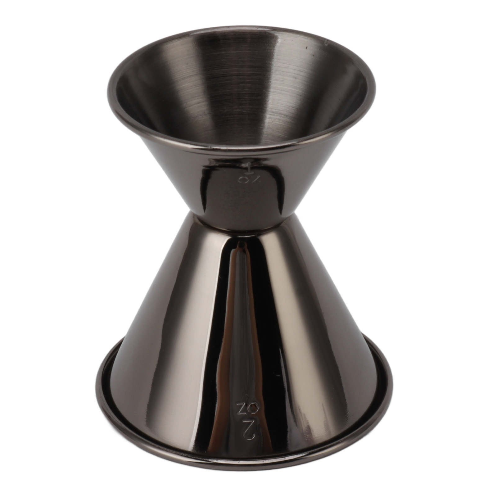 Professioneller Doppelkopf-messbecher Aus Glas, Edelstahl 304, Schwarz Beschichtet.