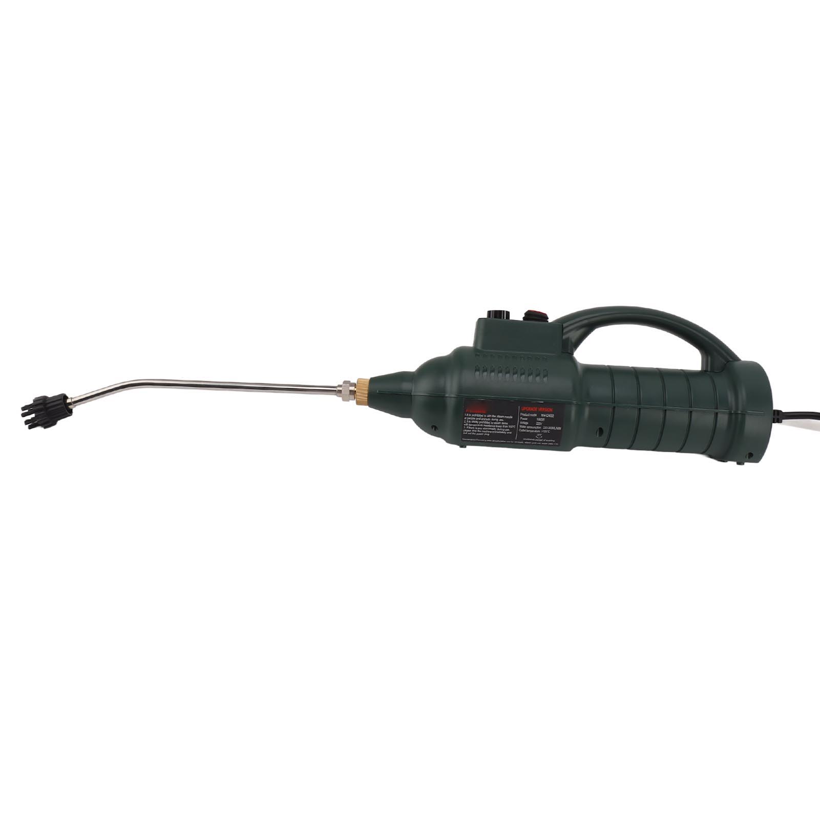 Tragbarer 2500-w-hochtemperatur-dampfreiniger Mit Druckfunktion, 3 Bürsten + 2 Düsen, Intelligentes Dampfreinigungsgerät, Militärgrün, 220-v-eu-stecker