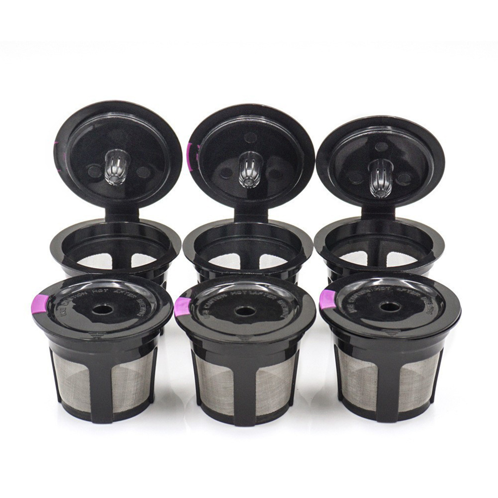 Wiederverwendbarer Kaffeefilter Aus Schwarzem Edelstahl, 4er-set Kapseln Für Kaffeemaschinen, Kompatibel Mit Haushaltskaffeemaschinen