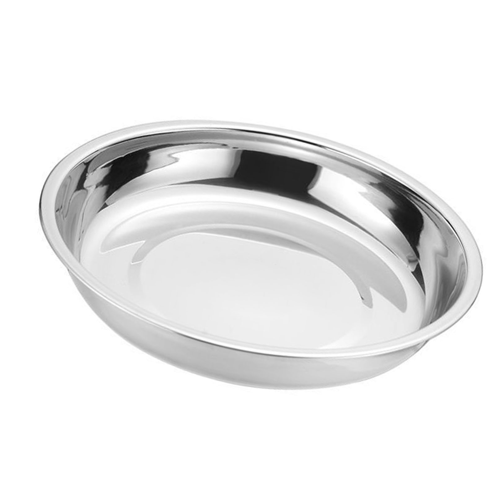 Runde Speiseteller Aus Edelstahl 304, Suppenteller Für Camping, Dickes Tischbesteck, S (16 Cm)