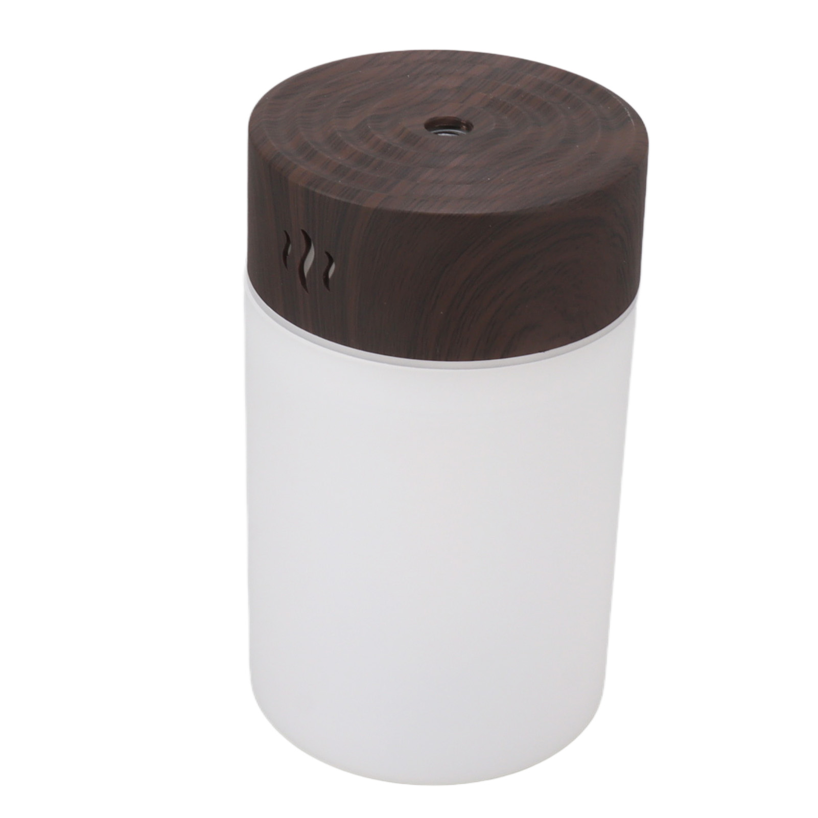 Mini-luftbefeuchter 260 Ml, Usb 5 V, Farbiges Led-nachtlicht, Dunkle Holzoptik, Für Schlafzimmer, Büro, Auto
