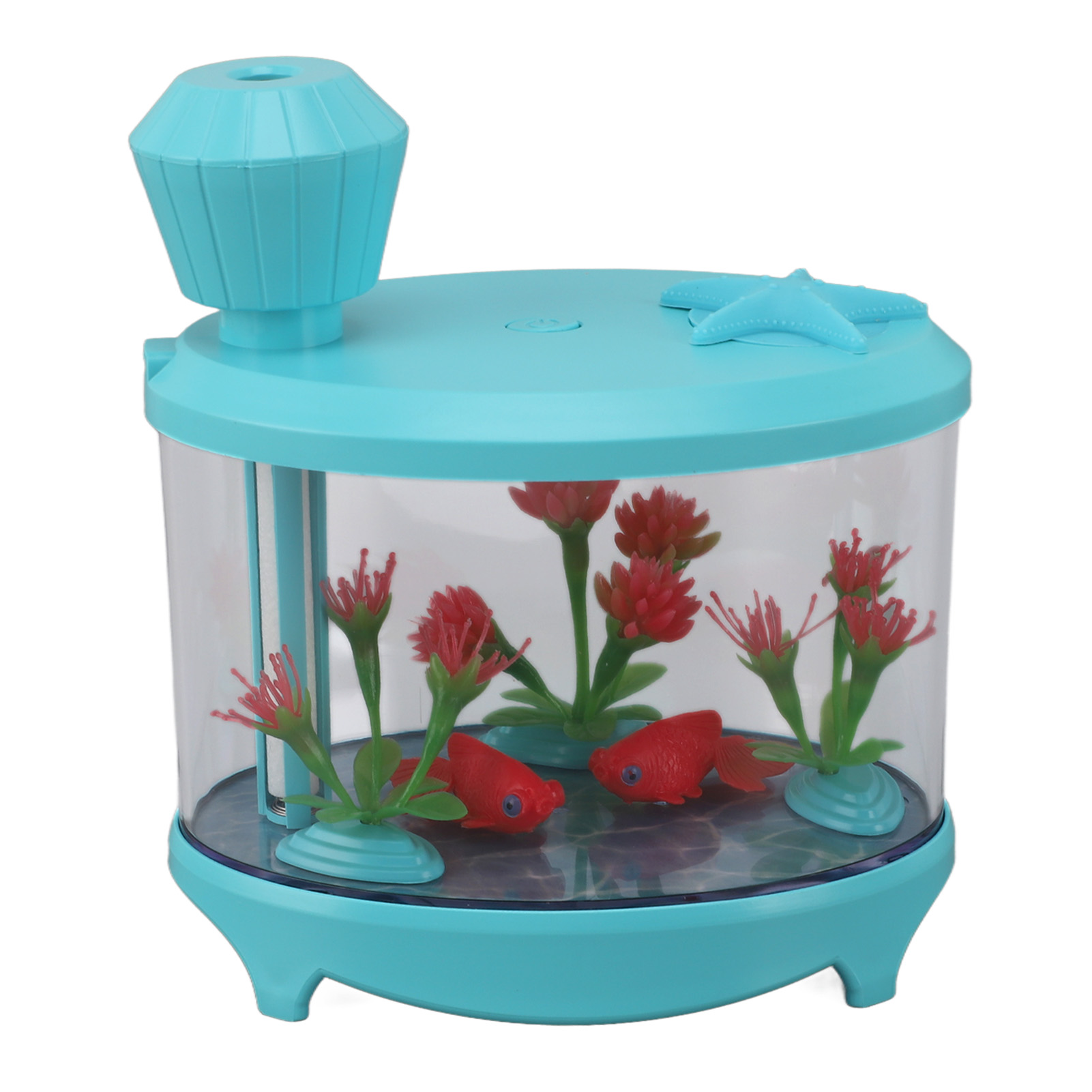 Miniatur-luftbefeuchter Für Aquarien, Geräuscharmer Usb-anschluss, Ultraschallvernebler, Blauer Ätherischer Öldiffusor, Für Auto, Schlafzimmer, Büro, Geräuscharm, Dekoration.