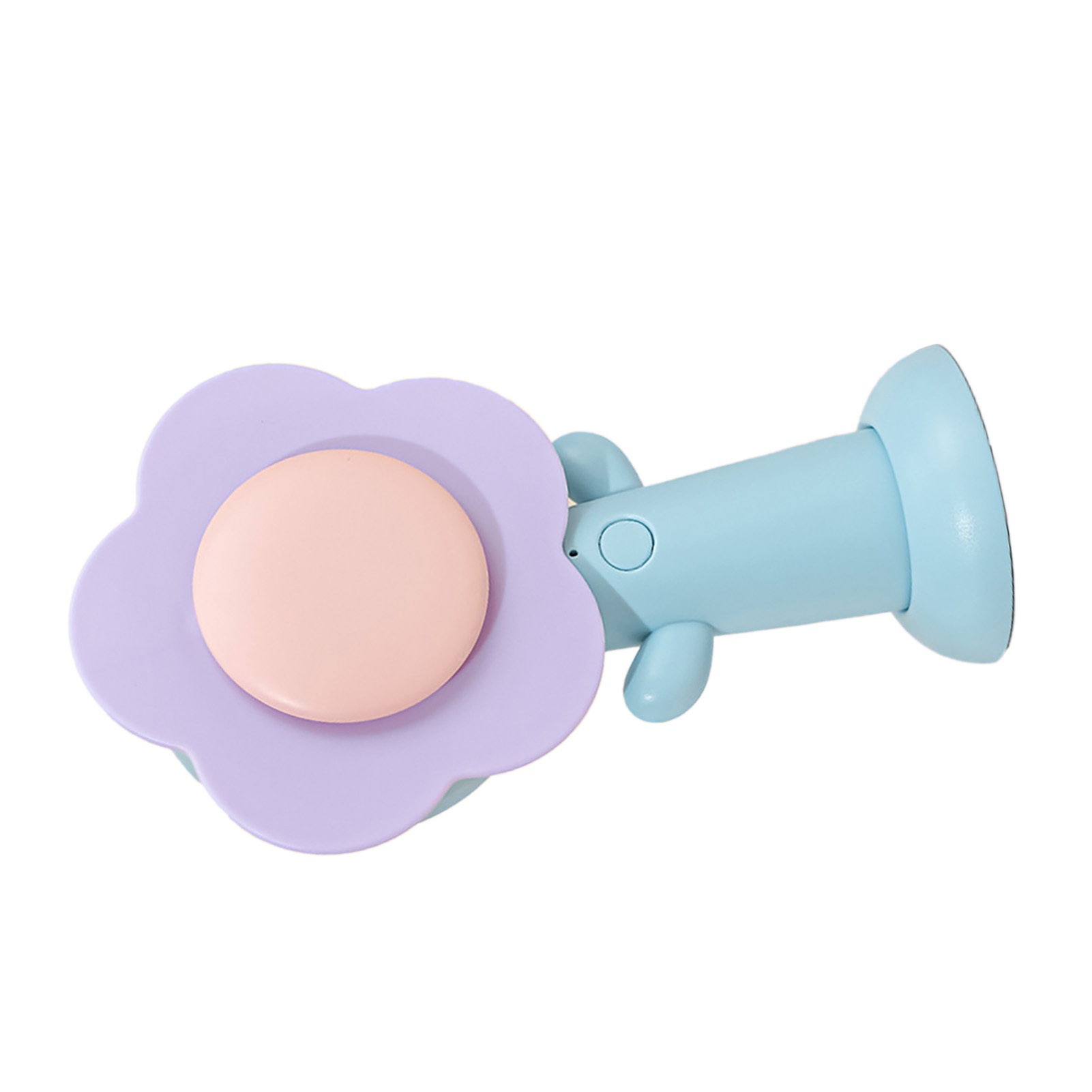 Niedlicher Mini-ventilator Mit Blumenmuster, Starker Luftstrom, Usb-aufladbar, Kleiner Tischventilator Für Zuhause, Büro Und Reisen, Blau