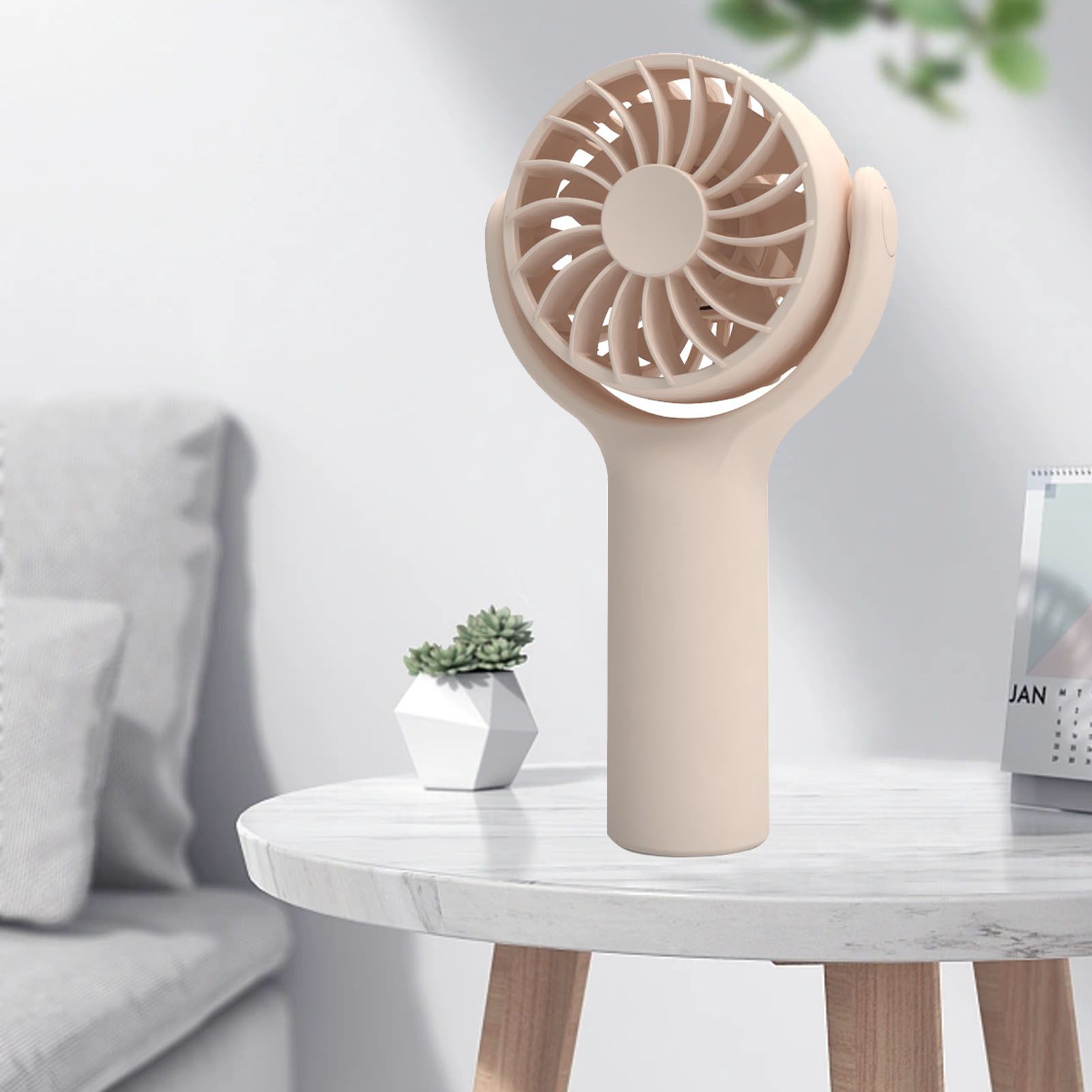 Mini-ventilator, Tragbar, Multifunktional, Leise, Mit 3 Geschwindigkeitsstufen, Starker Luftstrom, Ideal Für Büro, Zuhause, Reisen Und Outdoor-aktivitäten – Rosa