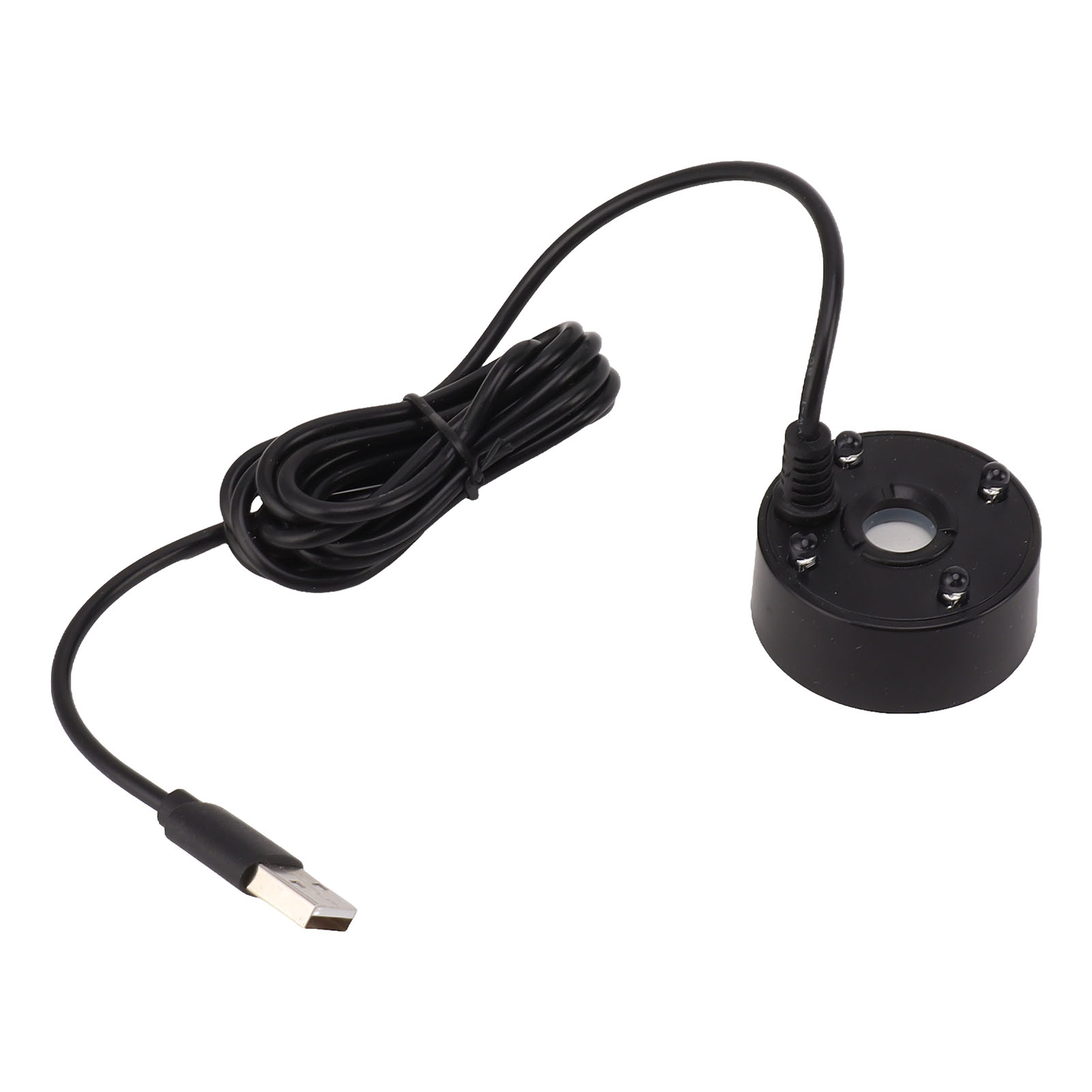 5v Usb Led Farbvernebler Ultraschall-springbrunnenzerstäuber Für Steingarten, Teich, Aquarium, Waschbecken, Schwarz