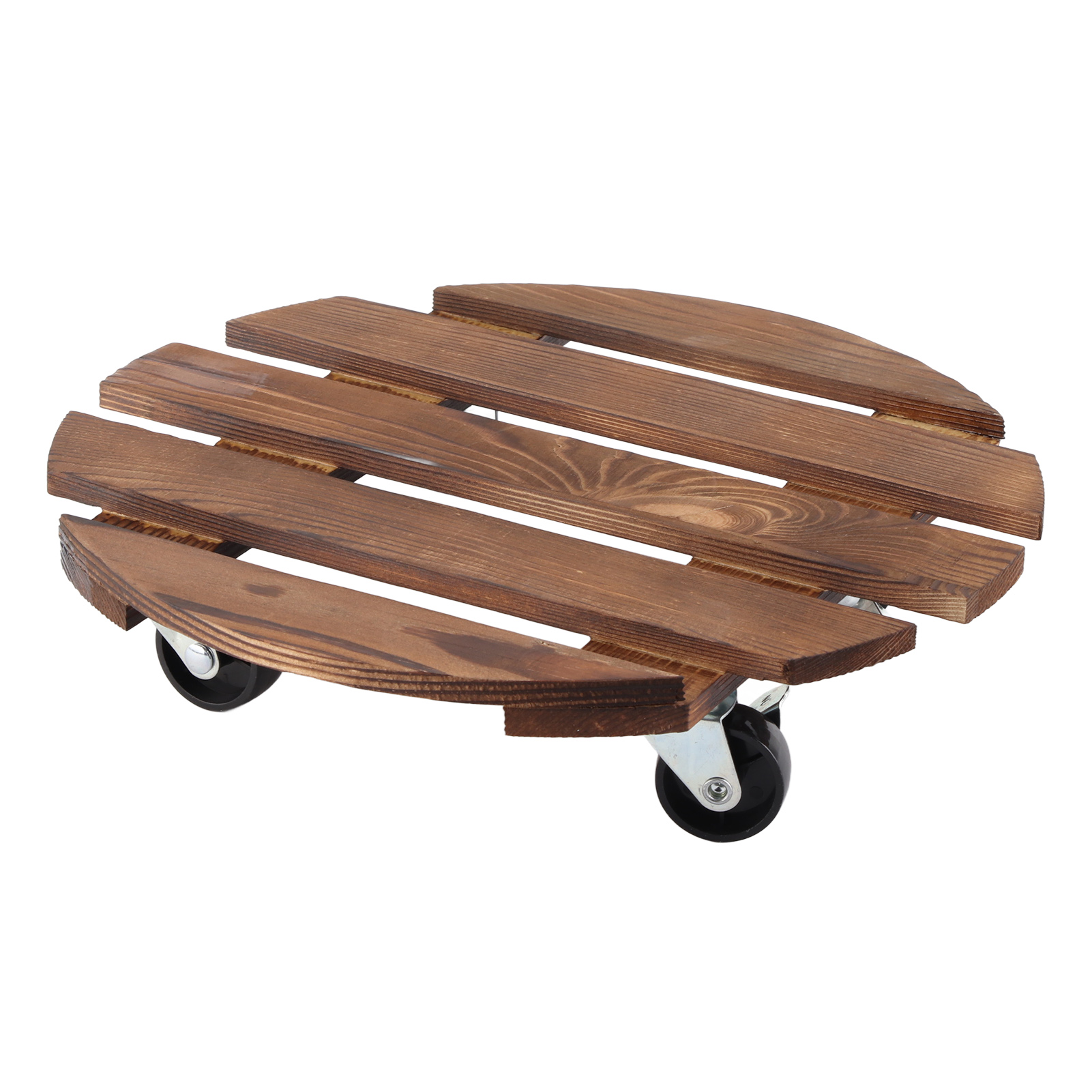 Rollbarer Pflanzenständer Aus Holz Mit Geräuschlosen Rollen, Runder Blumentopf Für Große Pflanzen, Für Drinnen Und Draußen, Blumentopfständer