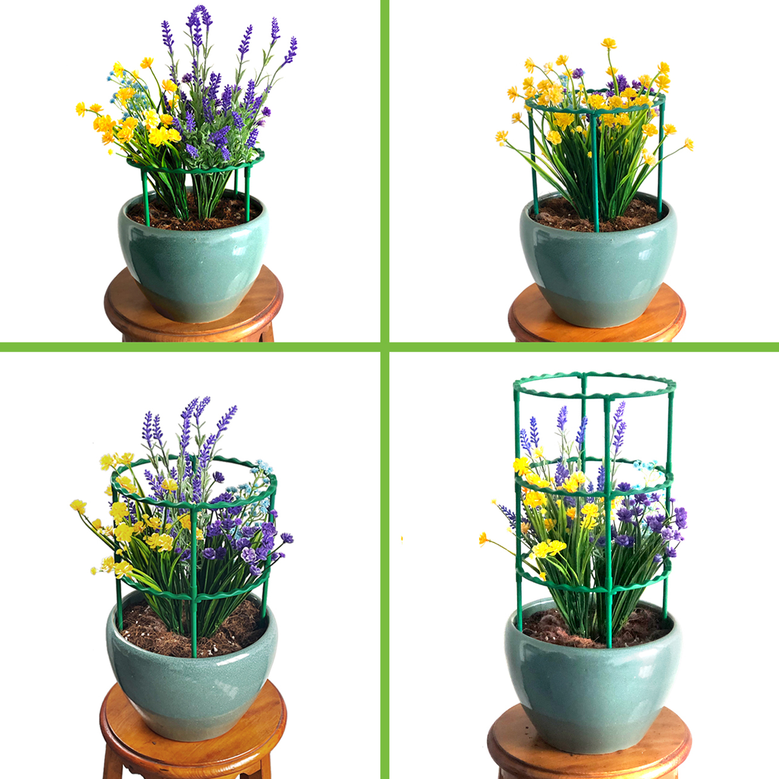 Set Mit 2 Pflanzenstützen, Stabile Und Einfach Zu Verwendende Gartenstützen Für Blumen, Gemüse Und Kletterpflanzen