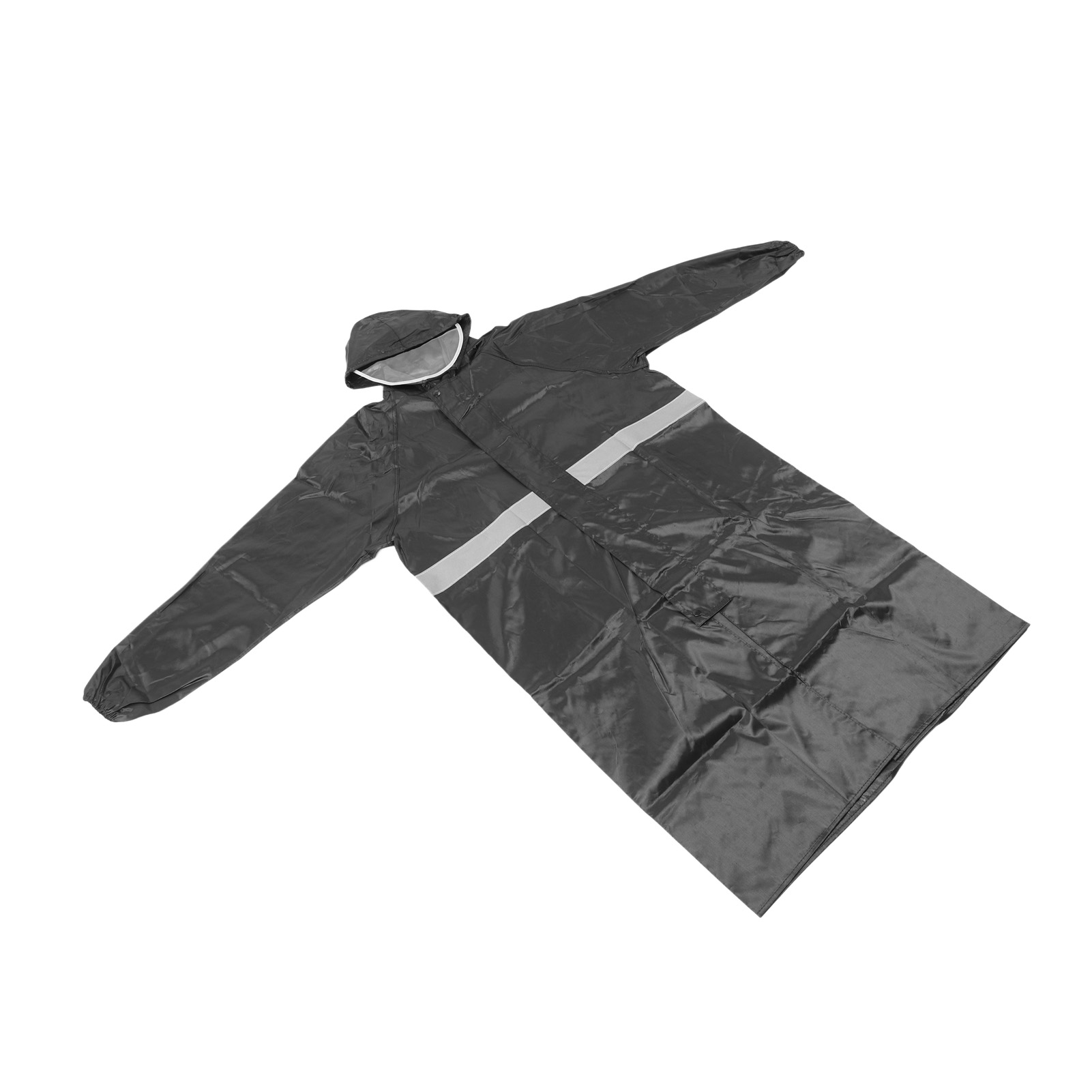 Langer, Wasserdichter Regenponcho, Atmungsaktiv Mit Reflektierenden Streifen, Schützende Arbeitskleidung Für Reinigungskräfte, Bergsicherheit, Einheitsgröße.