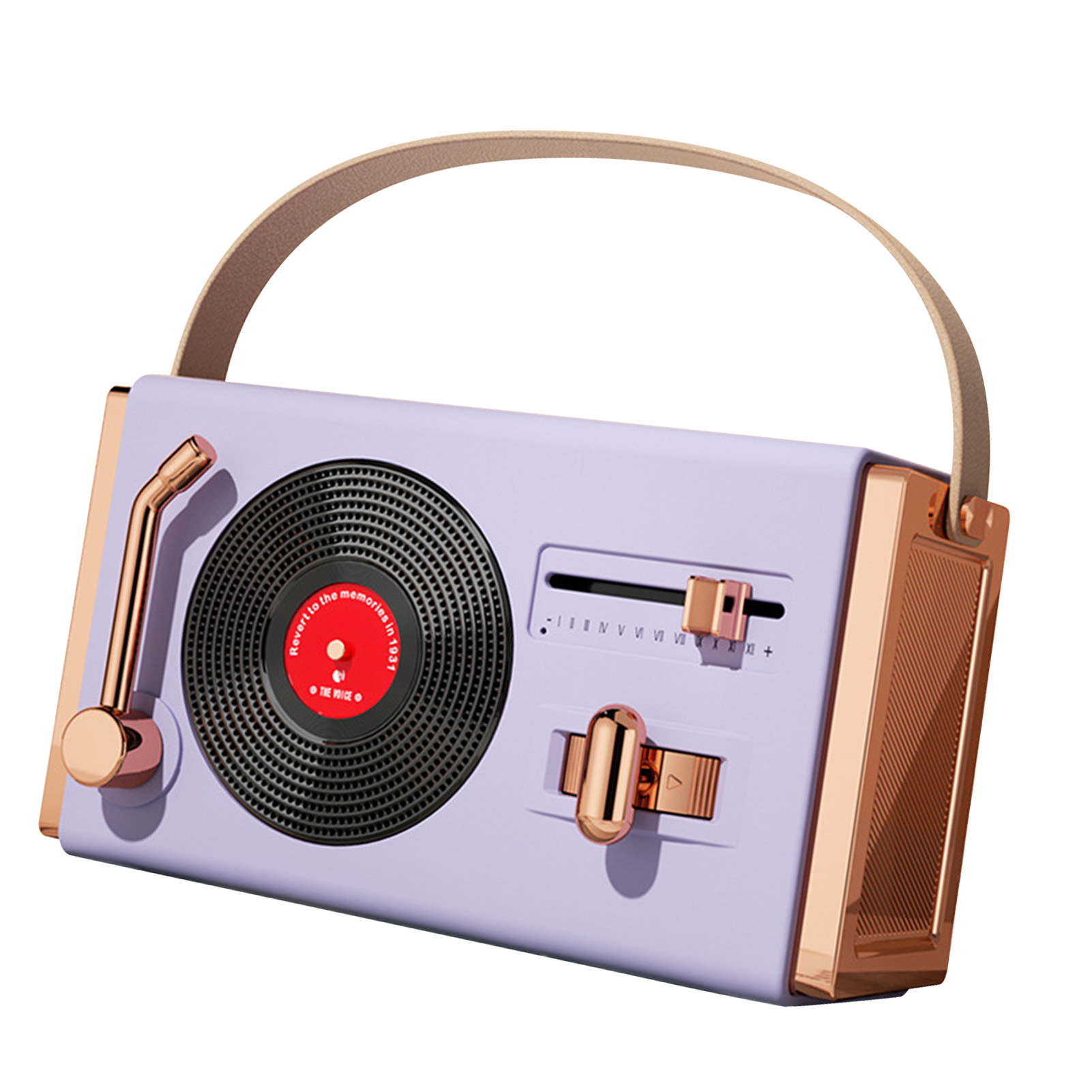 Dekorativer Tragbarer Bluetooth-lautsprecher, Kabelloser Retro-lautsprecher In Lila, Hervorragende Klangqualität, Usb-anschluss, Ideal Für Wohnzimmer Oder Büro, Unterstützt Usb-sticks.