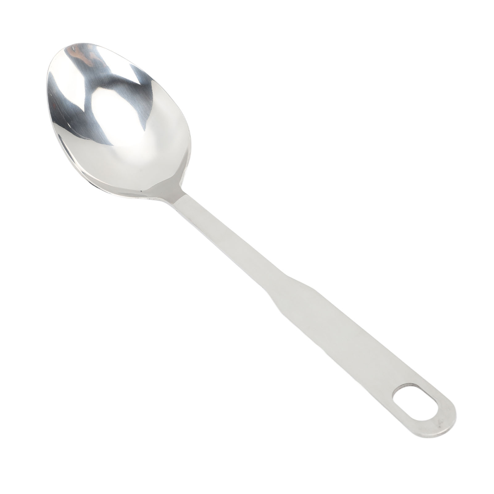 Servierlöffel Aus Edelstahl Mit Aufhängeloch, Spülmaschinenfest, Leicht Zu Reinigen, Langlebiges Küchenutensil Für Hotels, Stahlgriff.