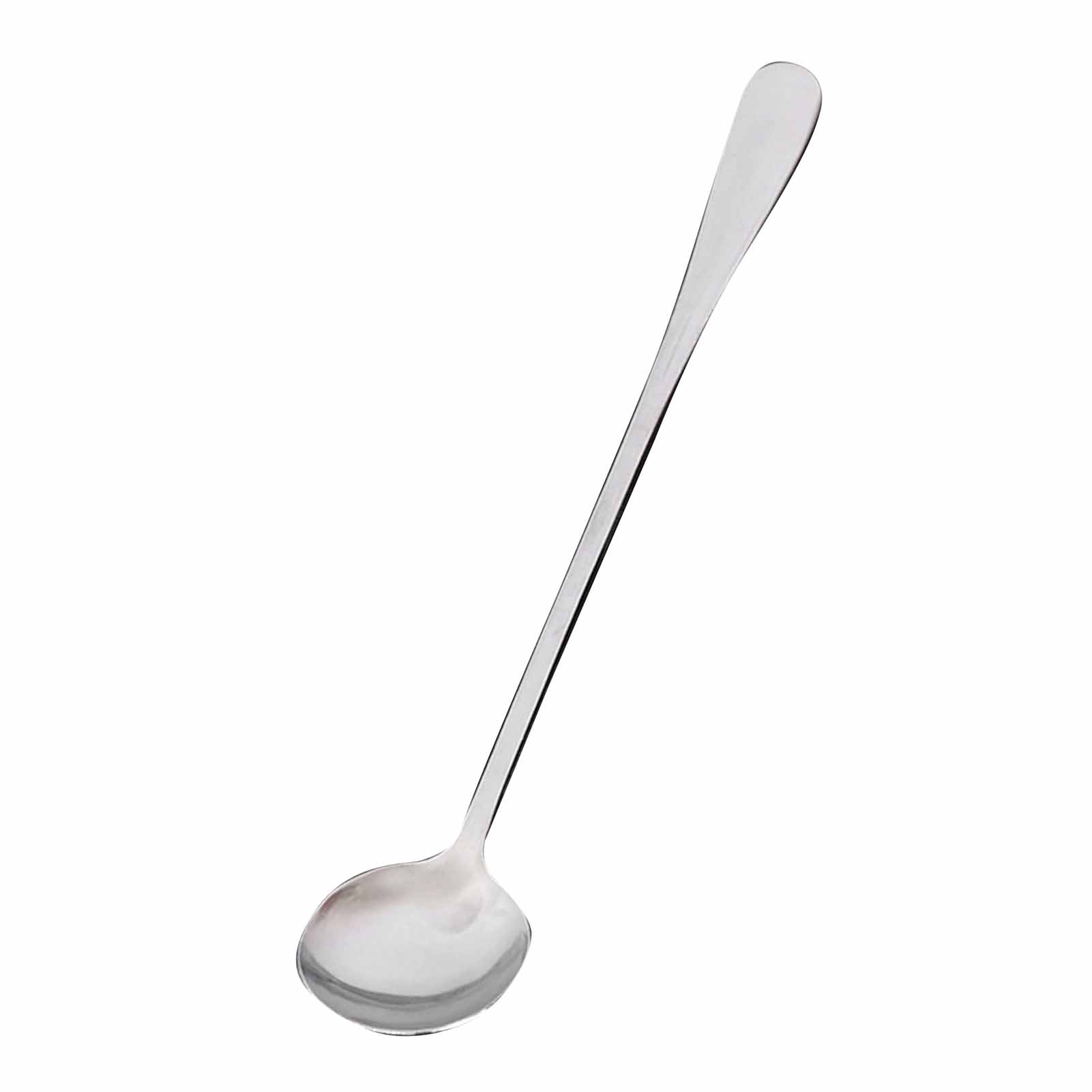 Runder Teelöffel Aus Edelstahl, Dessert- Und Zuckerlöffel, Langer Griff Zum Umrühren Von Tee Und Kaffee, Ideal Für Küche Und Café.