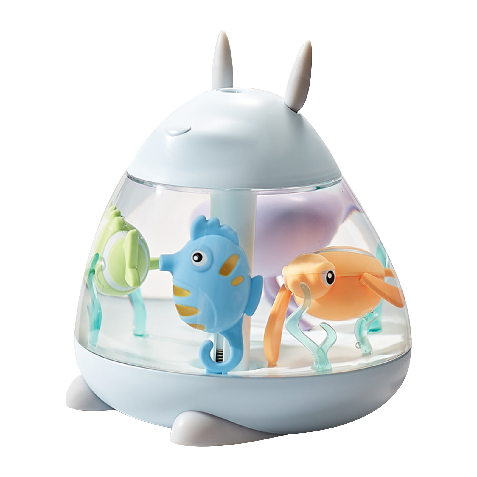 Leiser Usb-tischluftbefeuchter, Dekoratives Meerestier-design, Mini-nebelventilator Für Schlafzimmer Und Büro, Blau, Einheitsgröße
