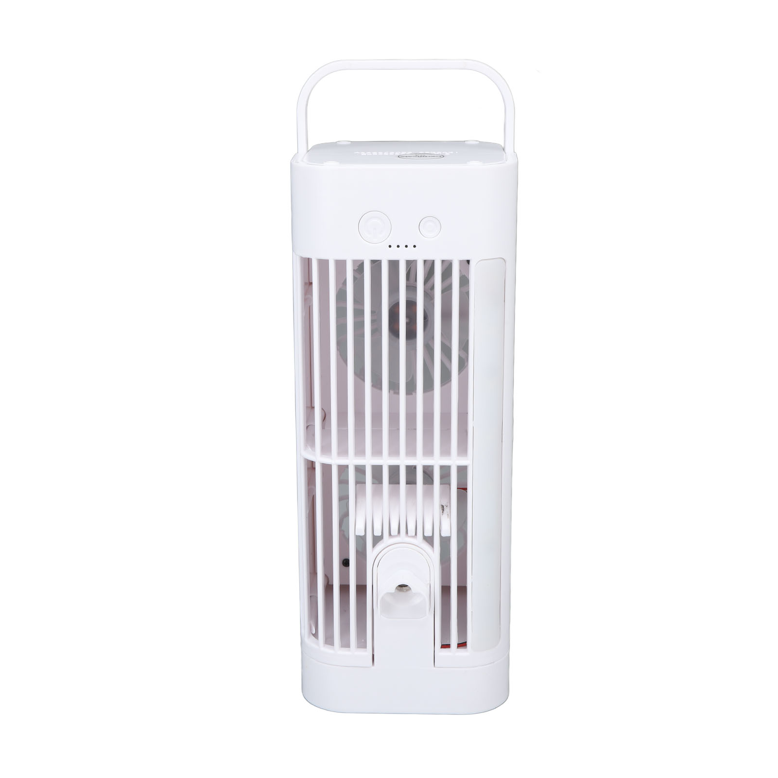 Tischventilator Mit Nachtlicht, Einstellbarer Leistung, Leise, Platzsparend, Multifunktional, Mit Sprühfunktion Und Netzanschluss