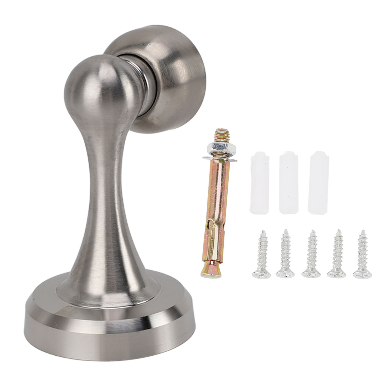Set Mit 2 Rostfreien Türstoppern Aus Edelstahl, Leistungsstarker Und Leiser Magnetstopper Für Schlafzimmer, Büro, Hotel