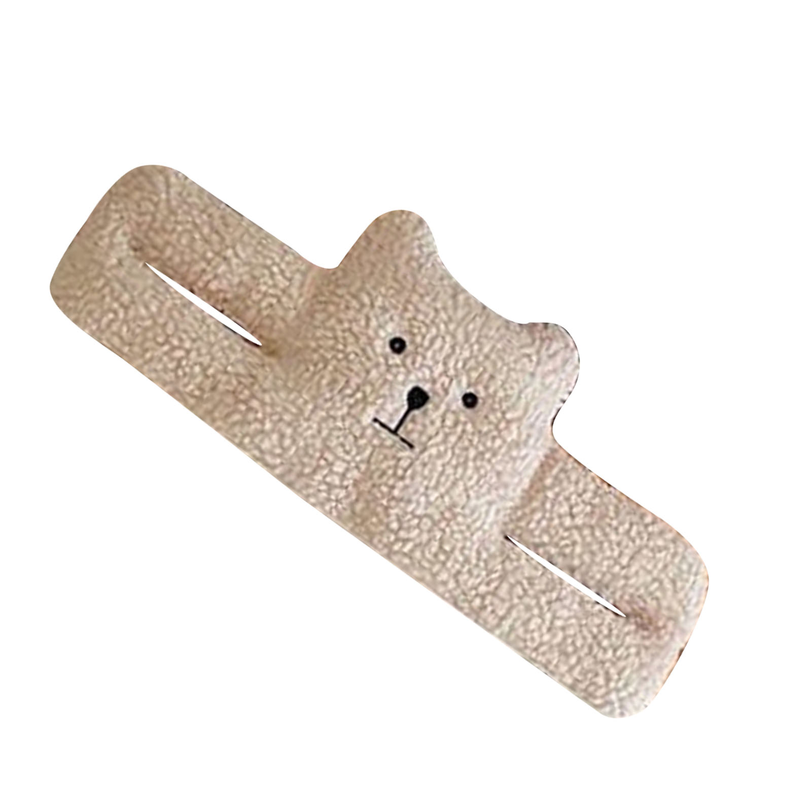 Türstopper Mit Einklemmschutz Für Kinder Aus Pp-baumwolle, Mit Niedlichem Teddybär-motiv, Kamelfarben