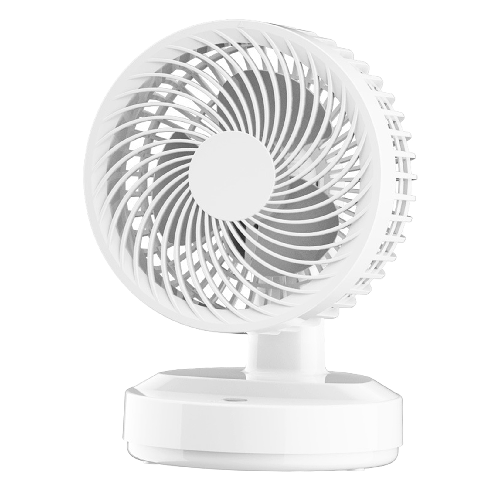 Wiederaufladbarer Usb-tischventilator, Leise Luftzirkulation, Tragbar Für Studenten, Studentenwohnheime Und Zuhause, Weiß, Steckertyp