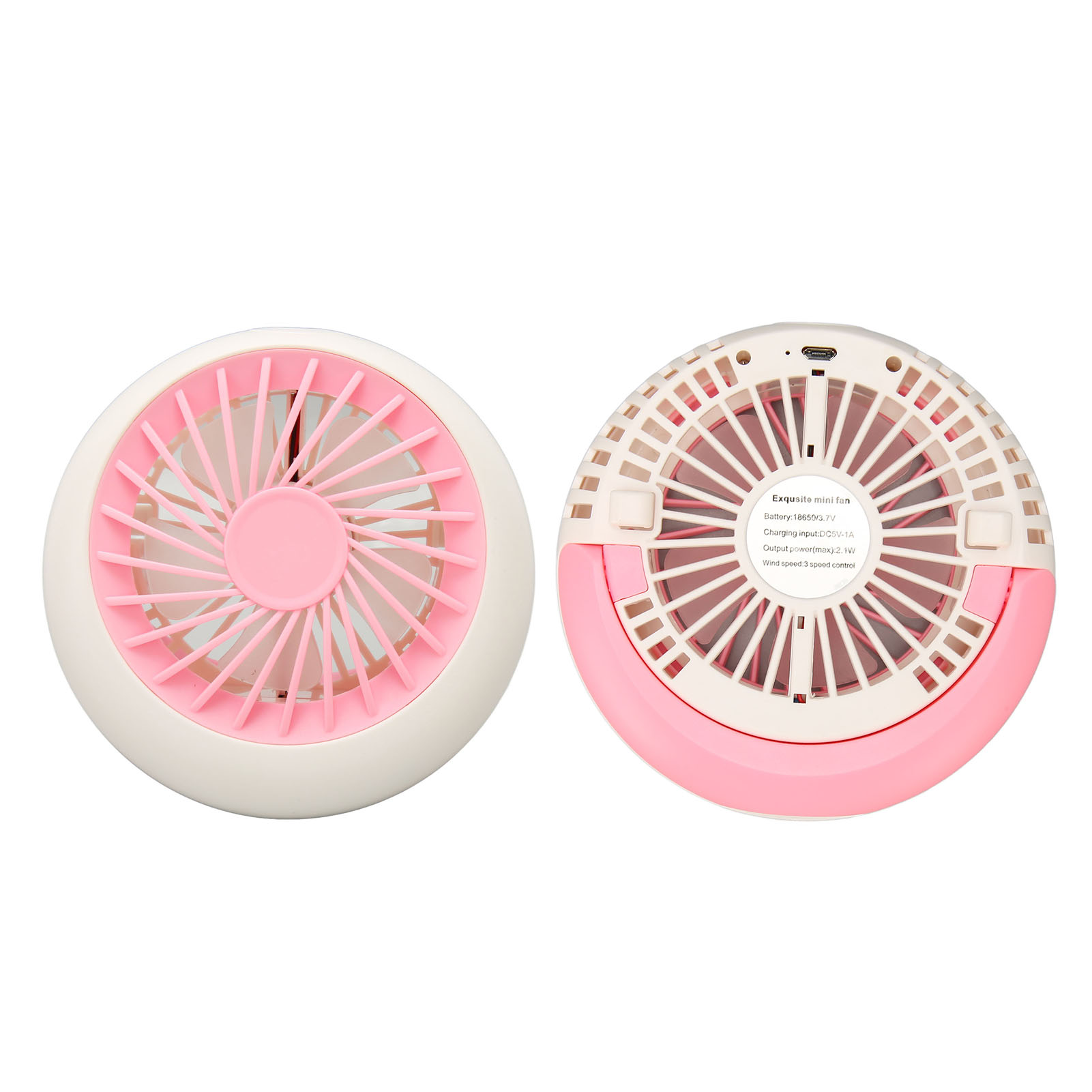 Tragbarer Usb-tischventilator, 3 Geschwindigkeitsstufen, Leiser Betrieb, Starker Luftstrom, Mini-tischventilator Für Schlafzimmer, Zuhause, Büro, Reisen, Rosa