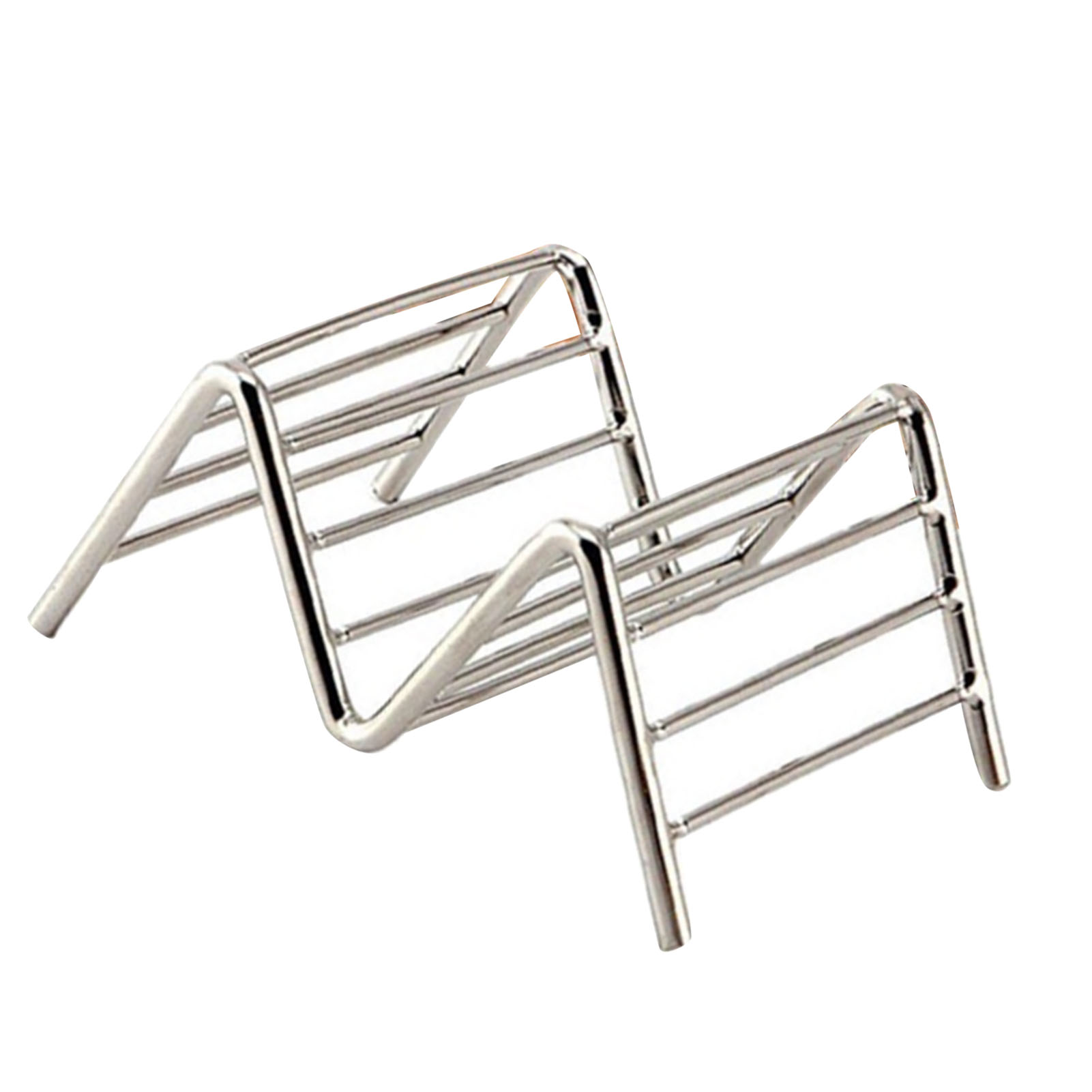 V-förmiger Taco-halter Aus Edelstahl, Tortilla- Und Frühlingsrollenhalter, Crêpe- Und Pfannkuchenständer, 1–2 Fächer, 6,3 X 9,5 X 4,5 Cm