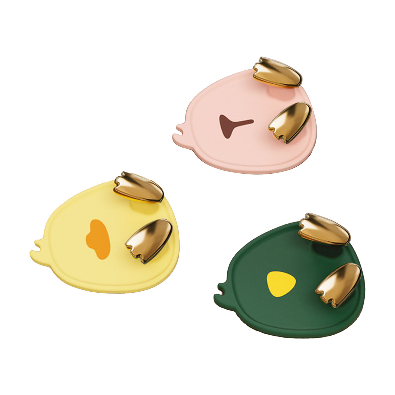 Set Mit 3 Mehrzweck-klebehaken, Verschiedene Farben, Cartoon-design, Kein Bohren Erforderlich, Platzsparend, Für Küche, Badezimmer, Tür.