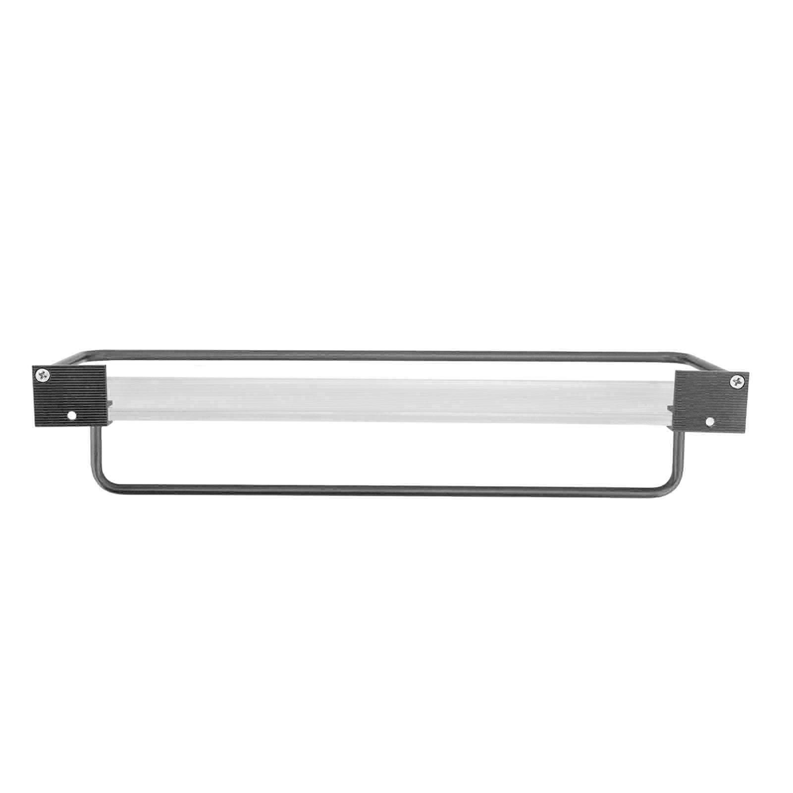 30 Cm Duschablage/handtuchhalter, Wandmontage, Graues Aluminium, Badezimmer-aufbewahrungsregal Mit Haken, Einfache Montage, Große Kapazität, Robust.