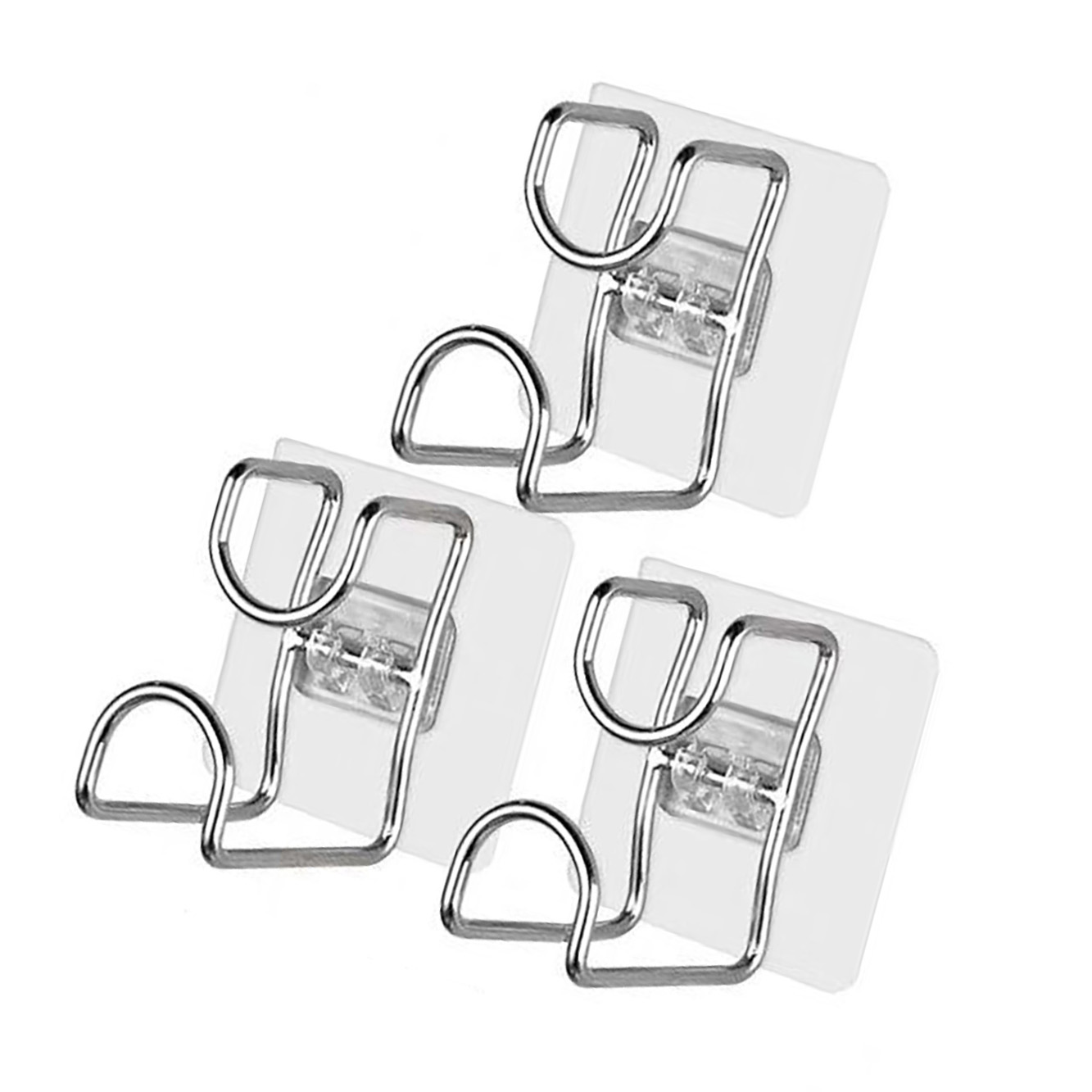Set Mit 3 Selbstklebenden Edelstahl-waschbeckenhaken, Wandhalterung Für Bad Und Küche, Wandaufbewahrung Ohne Bohren, Handtuch- Und Schwammhalter.