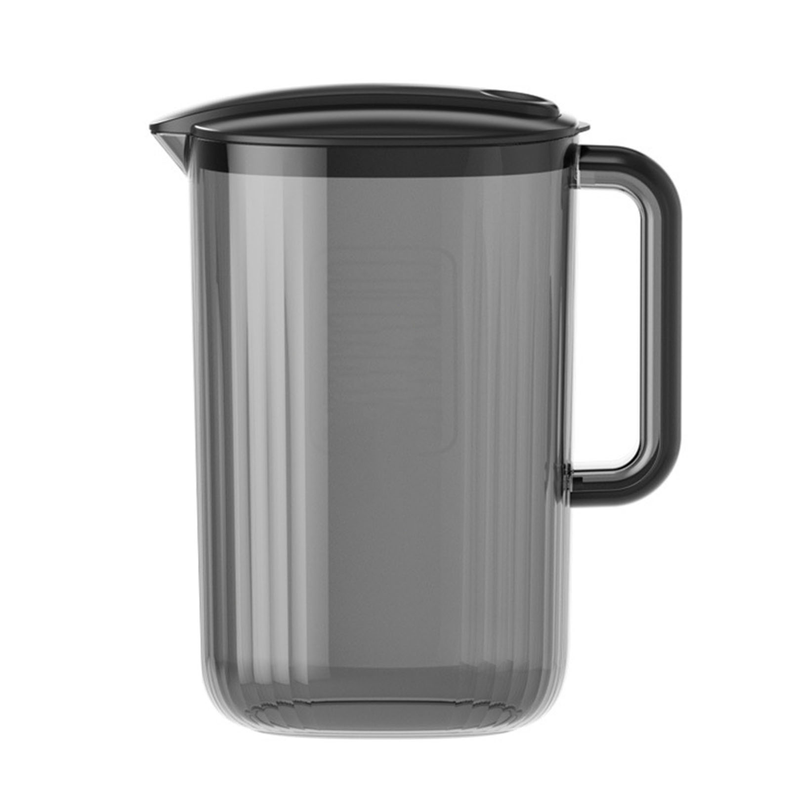 Transparenter Wasserkrug Mit Großem Fassungsvermögen, Hitzebeständiger Kunststoff, Krug Für Tee, Saft, Limonade, Schwarz