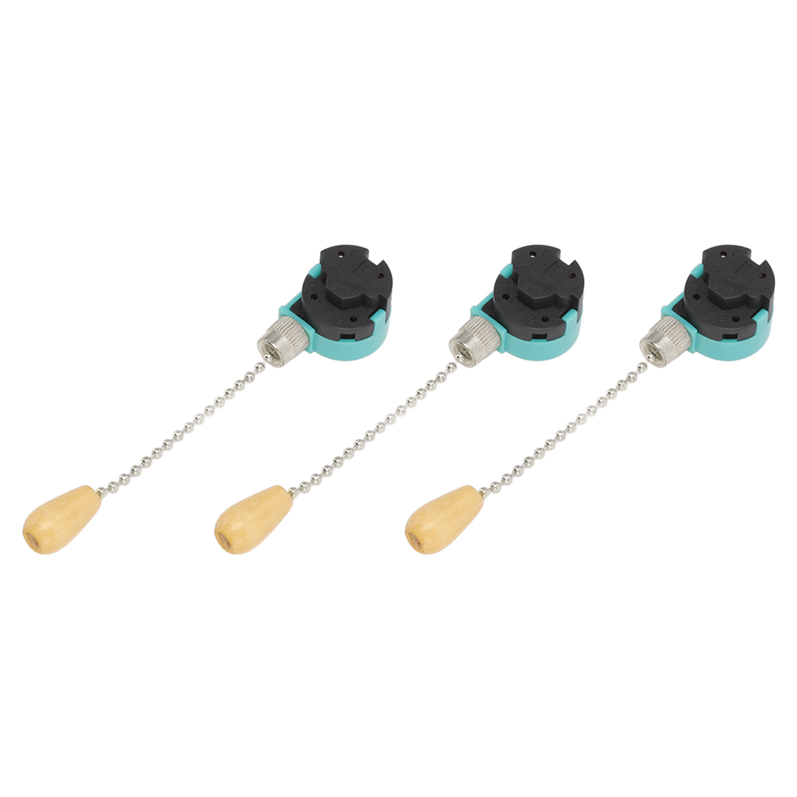 3-stufiger, 4-adriger Kettenschalter Für Deckenleuchten, 3er-pack, Chrom-finish, Für Deckenventilatoren, Wandleuchten Und Kronleuchter