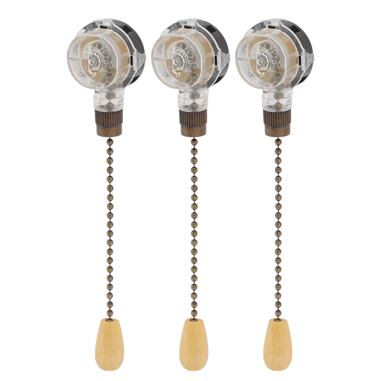 3-teiliger Kettenzugschalter Für Deckenventilatoren, Rostfreier Ersatz-zugkettenschalter Für Leuchten, 250 V/125 V, Bronze