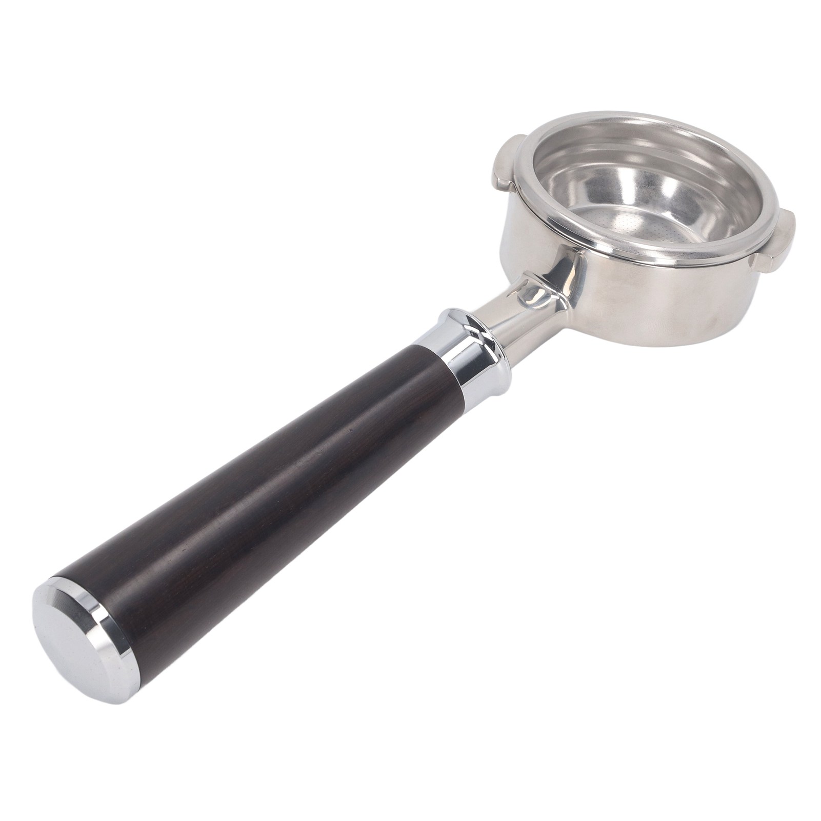 58 Mm Edelstahl-filterhaltergriff, Abnehmbarer Sockel Mit 3 Befestigungspunkten Für Nuova Kaffeemaschinen, Sandelholz-finish