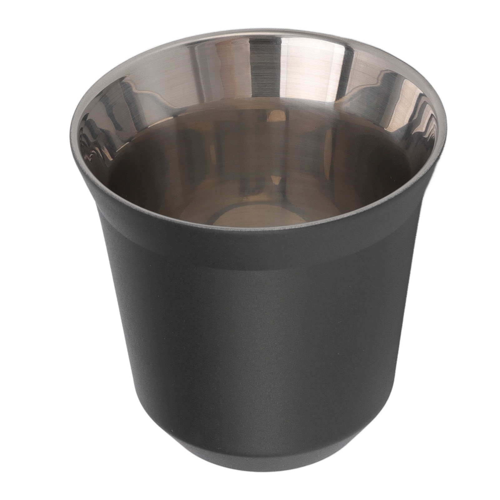 Doppelwandiger, Isolierter Kaffeebecher Aus Edelstahl 304, Tee- Und Kaffeebecher, Für Zuhause Und Camping, Schwarz, 80 Ml