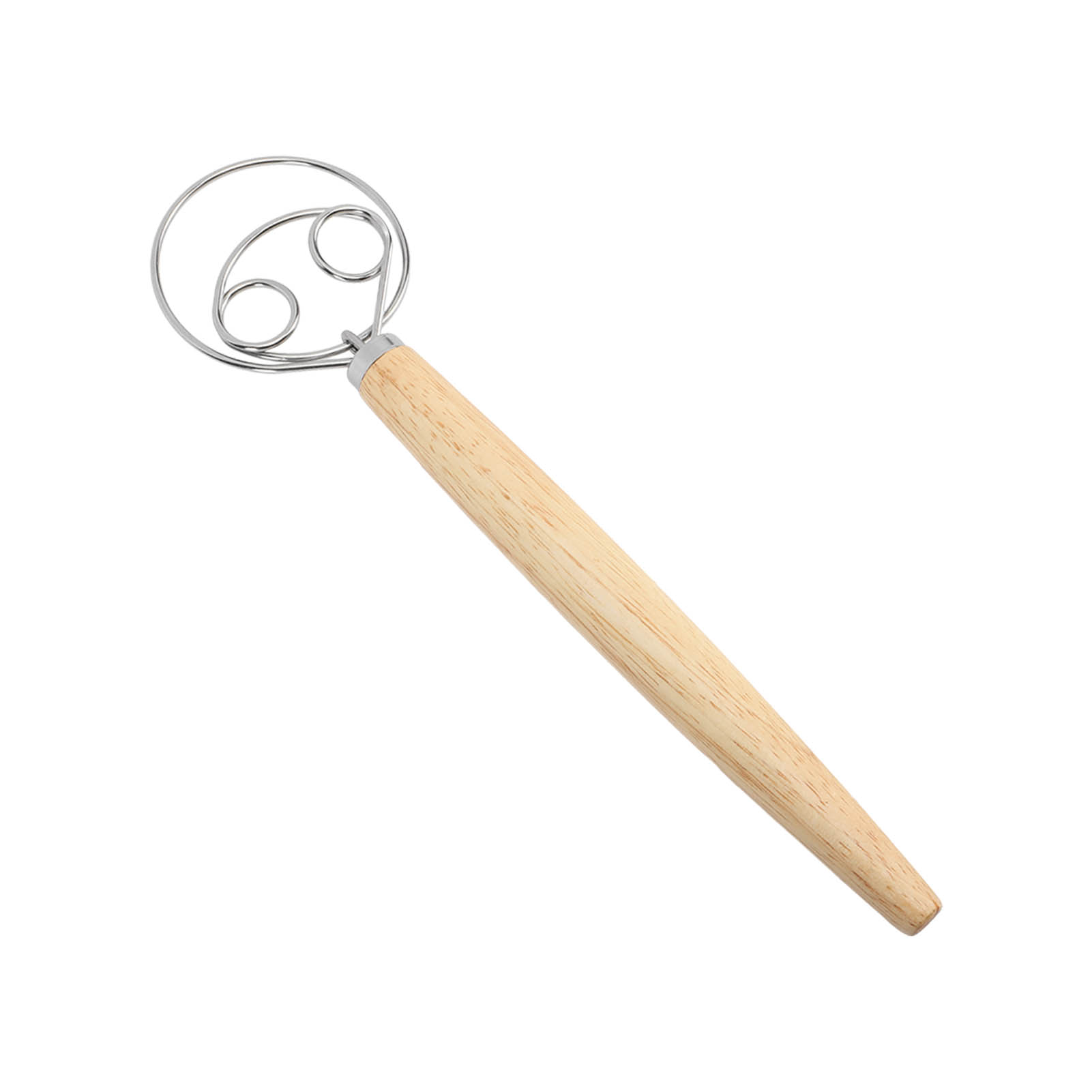 Teigbesen Aus Edelstahl Im Dänischen Stil Mit Holzgriff, Robust Und Rostfrei, Für Brot, 2 Drähte Mit Schaber, Küchenutensil