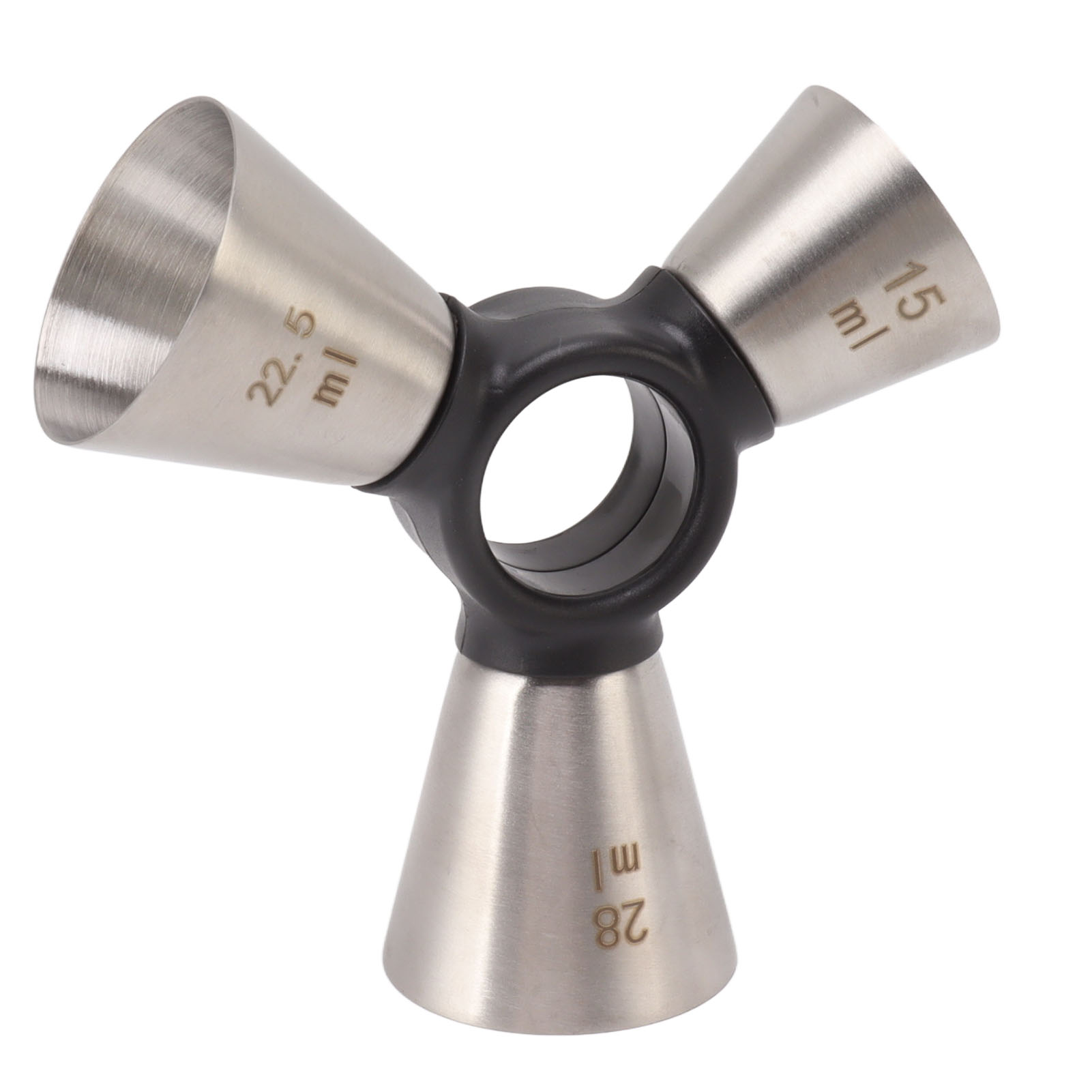 Set Aus 3 Messzylindern Aus Edelstahl 304, Ergonomisches Messwerkzeug Für Cocktails Und Wein, Sandgestrahlte Oberfläche
