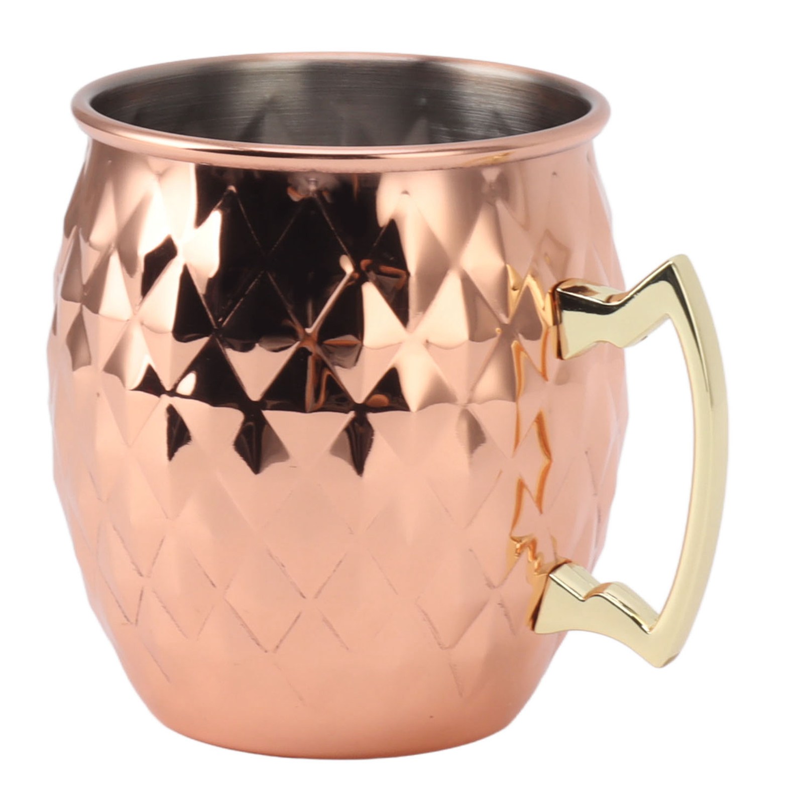 Set Aus 2 Moskauer Bechern Aus Edelstahl 304, Cocktail- Und Rotweinglas, Glatter, Abgerundeter Rand, Ergonomischer Griff, Stil 2, 12 X 10,5 Cm