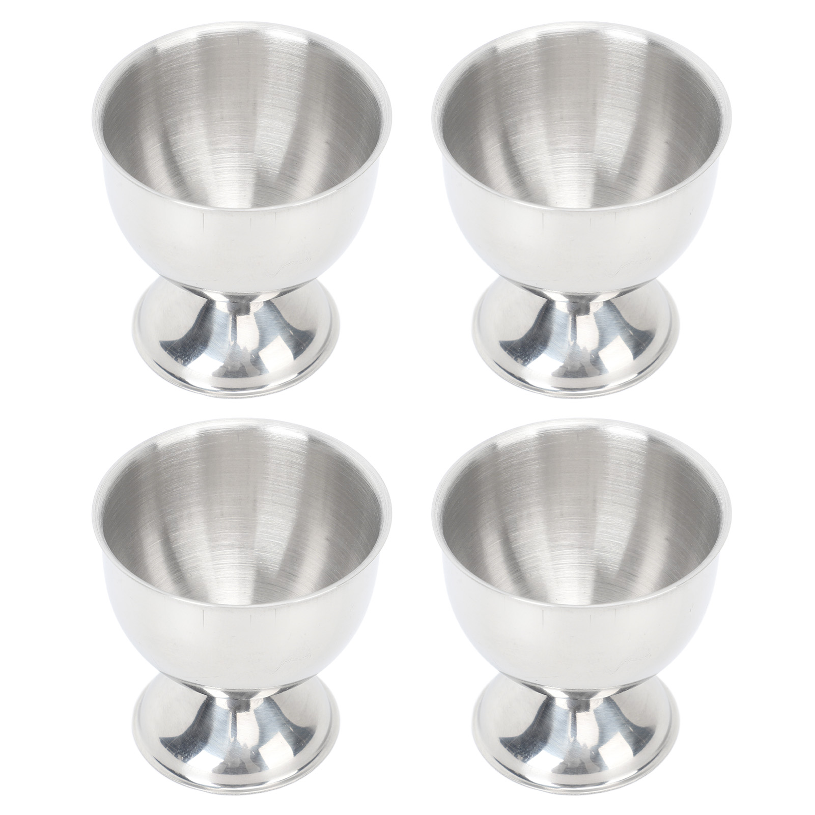 Set Mit 4 Eierbechern Aus Edelstahl, 40 Ml, Hitzebeständig, Glatte Oberfläche, Langlebiger Eierhalter.