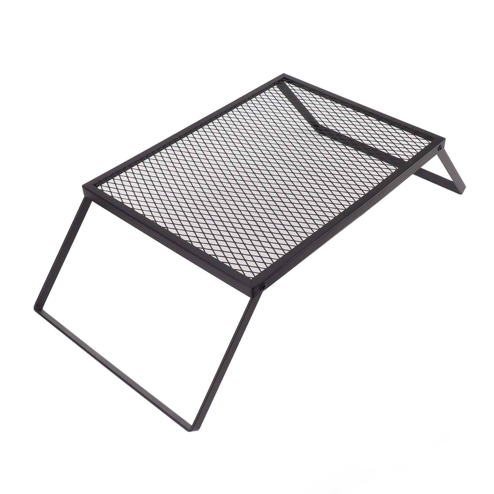 Tragbarer, Robuster, Hitzebeständiger Und Faltbarer Campinggrill (40 X 30 Cm) Mit Grillgabel Für Picknicks, Gärten Und Terrassen. Inklusive Grillrost.