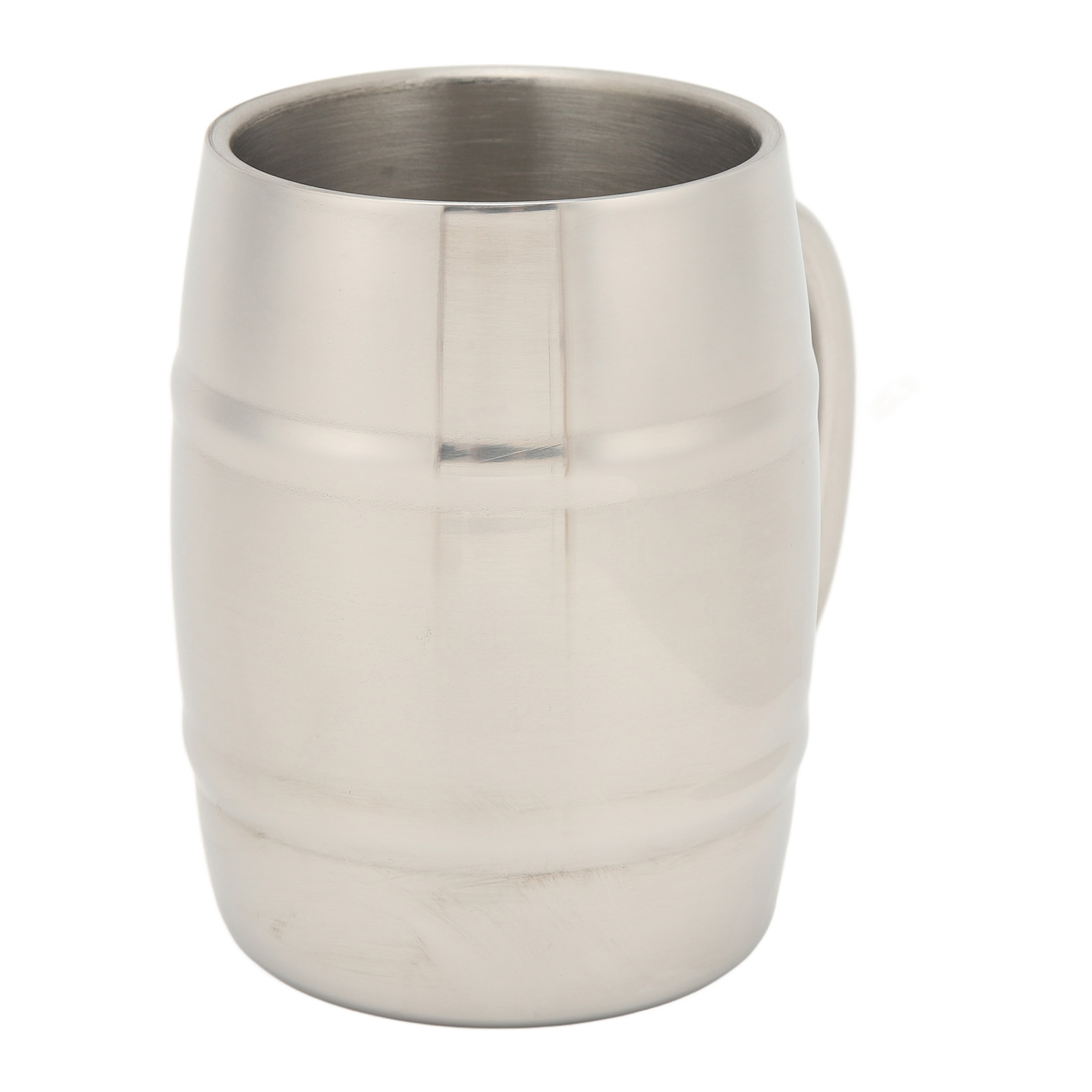 450 Ml Doppelwandiger Edelstahlbecher Mit Henkel, Auch Als Teeglas Für Getränke, Bier Und Andere Getränke Geeignet, Ideal Für Zuhause Und Küche.